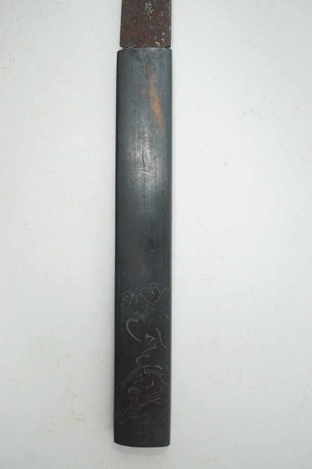 Japanese Kozuka Knife with Signed Handle & fine Images Antique Original from Japan 0901F17