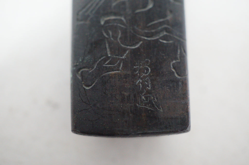 Japanese Kozuka Knife with Signed Handle & fine Images Antique Original from Japan 0901F17