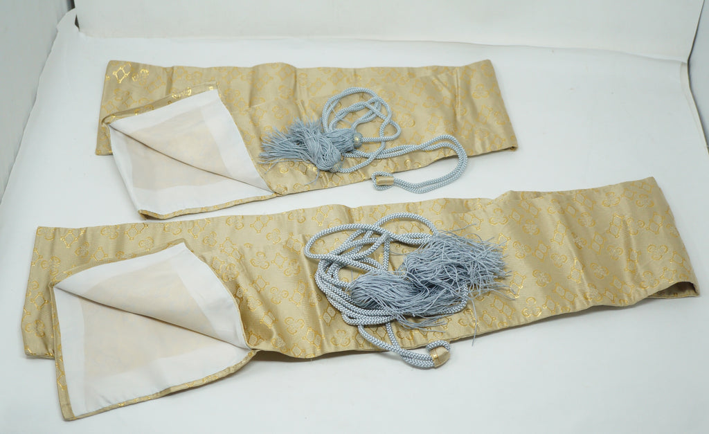 Japanese Katana & Wakizashi Sword Bag Set Silk in Good Condition 1201F17