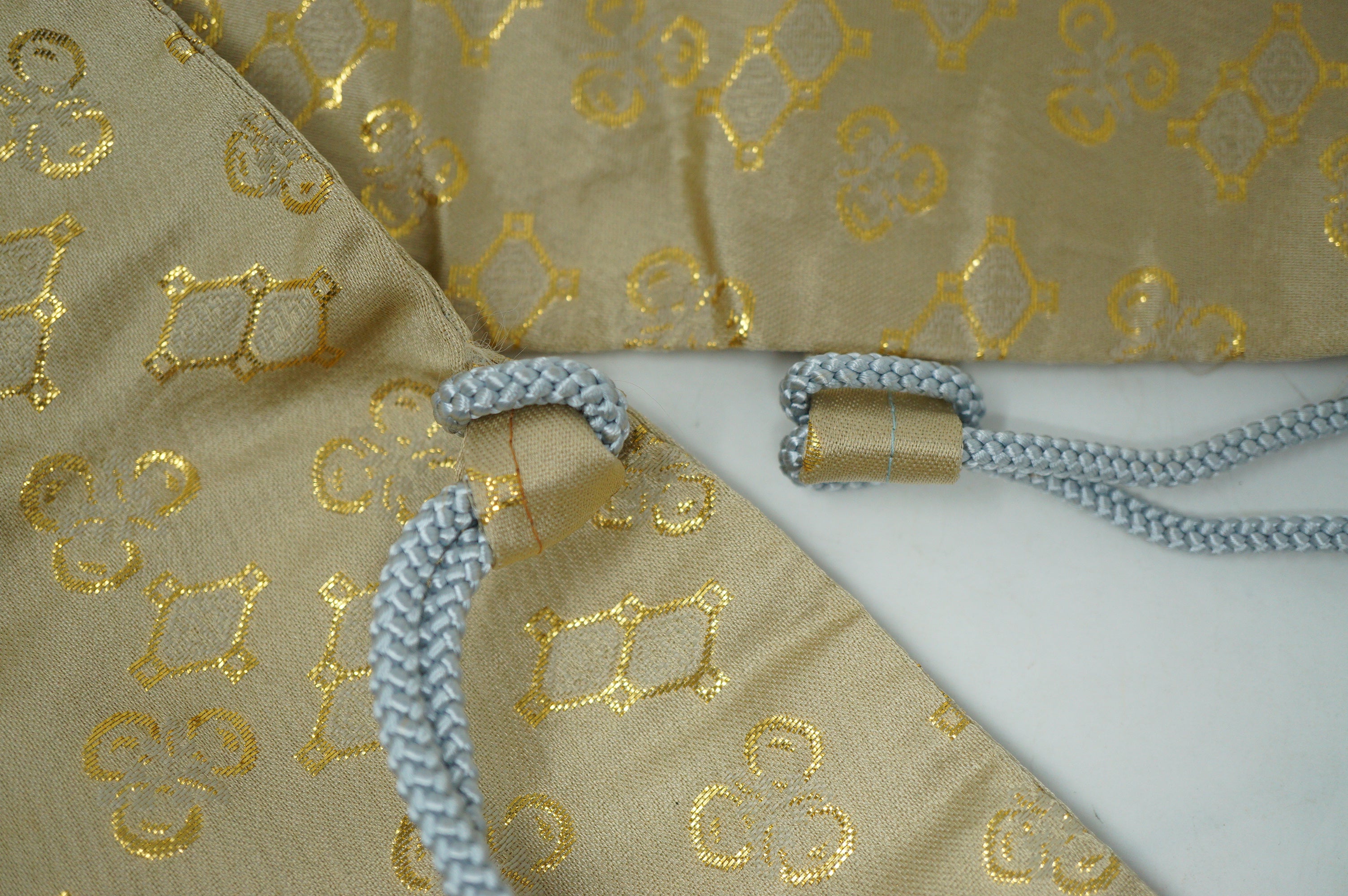 Japanese Katana & Wakizashi Sword Bag Set Silk in Good Condition 1201F17