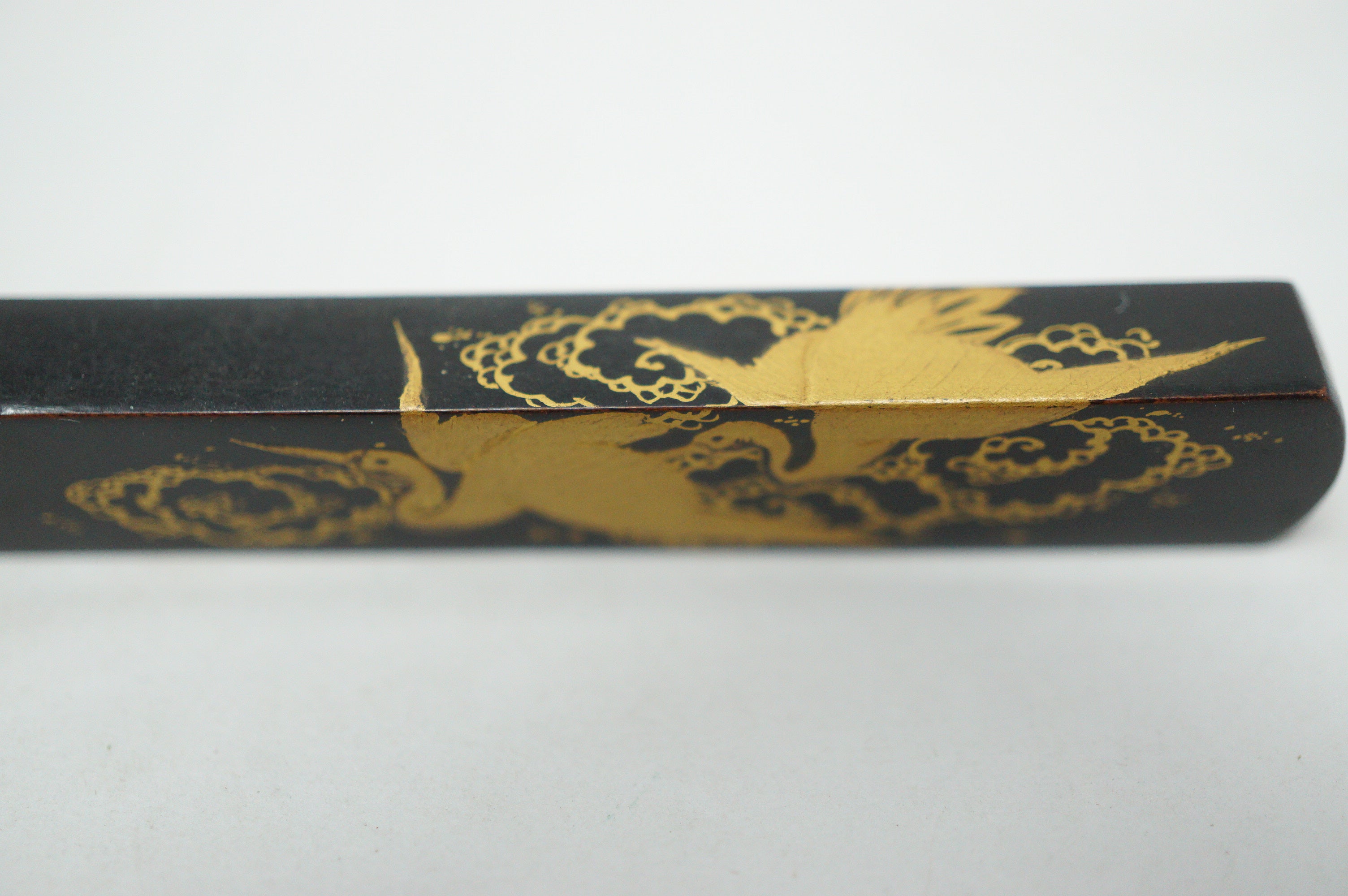 Japanese Vintage Hair Accessory Set Pin & Comb Signed with Maki-e Lacquer 1101D17