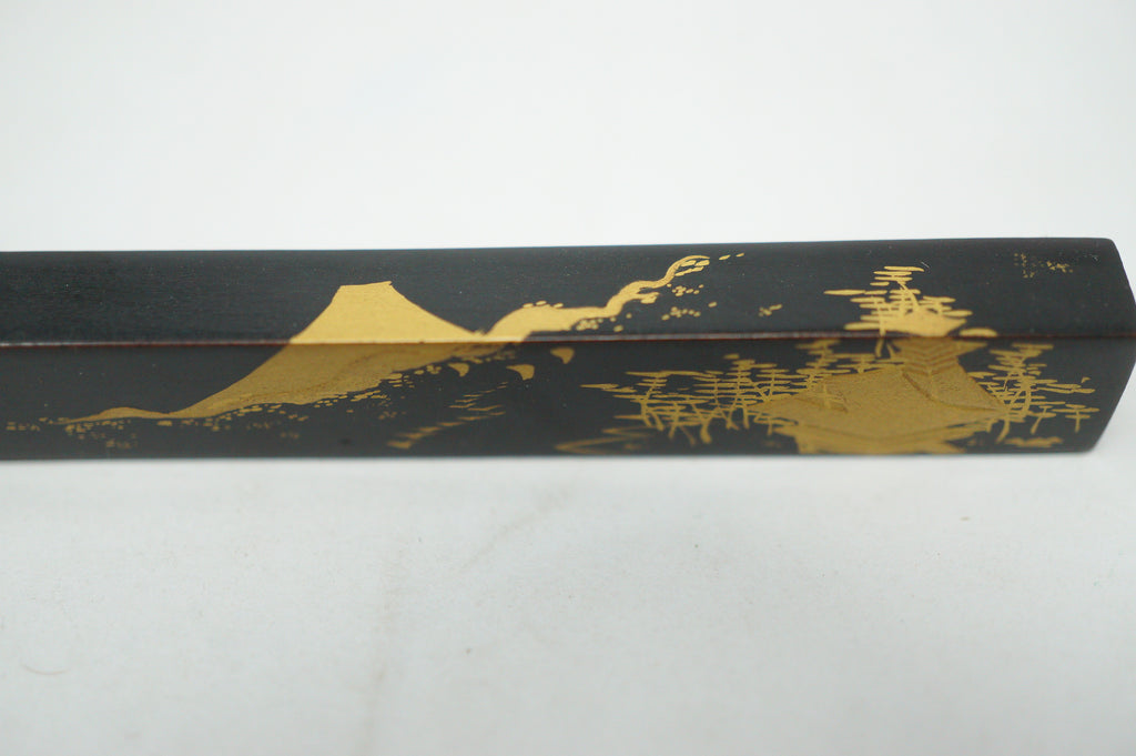 Japanese Vintage Hair Accessory Set Pin & Comb Signed with Maki-e Lacquer 1101D17