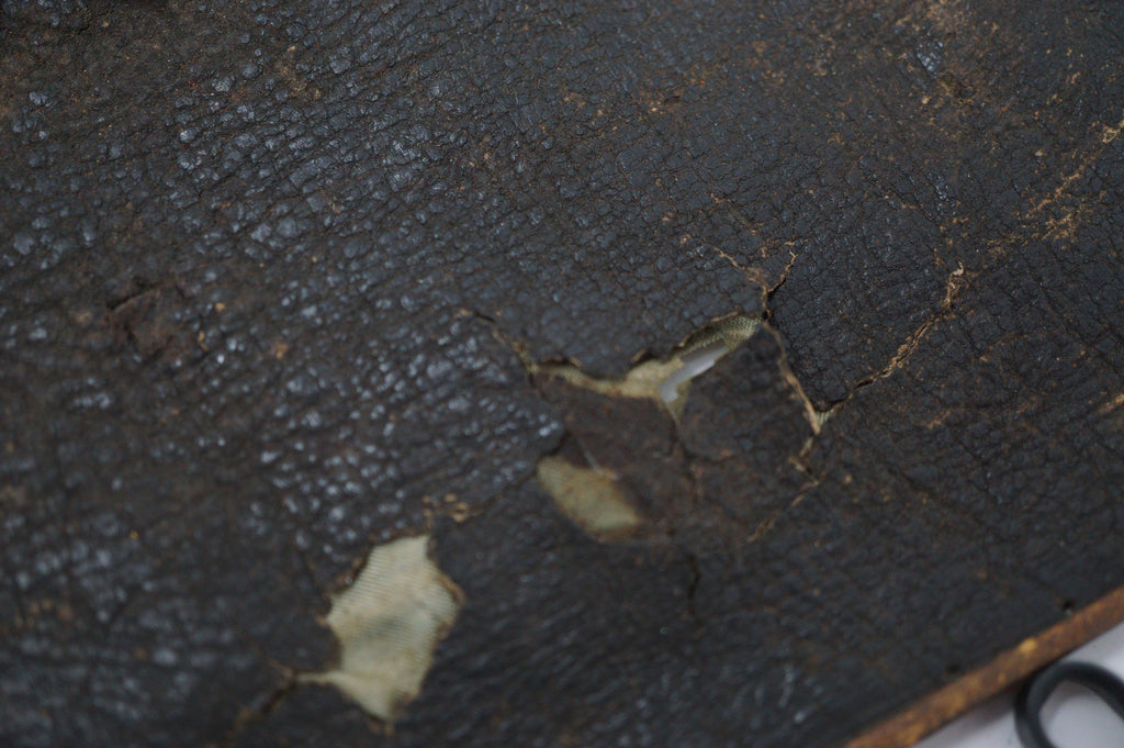 Antique Edo Period Japanese Koshia-te | Armor Hip Guard & Silk Brocade Belt | Plum Crest (Ume-mon) 0331G17