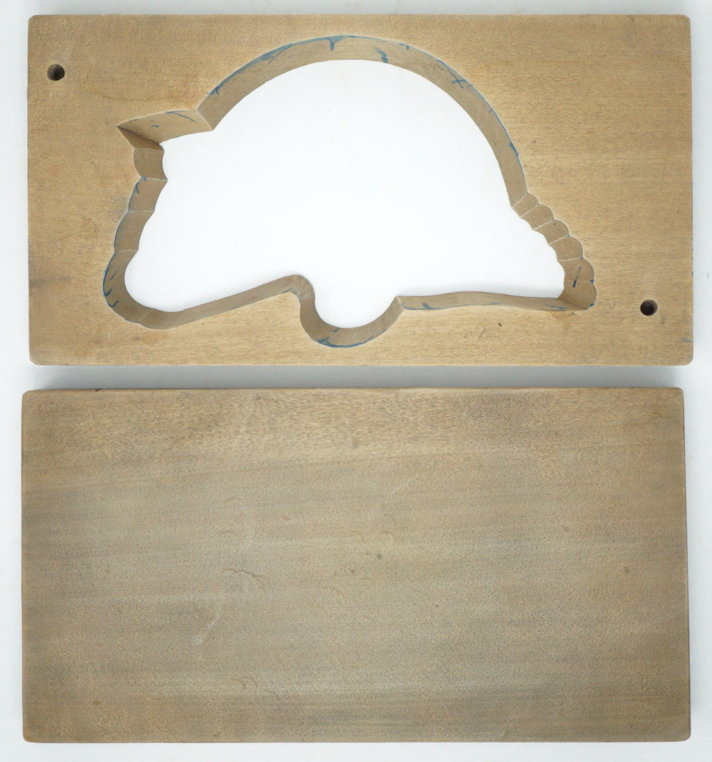 Vintage Kashigata Cake Mold - Crane and Sun Design 0612D17