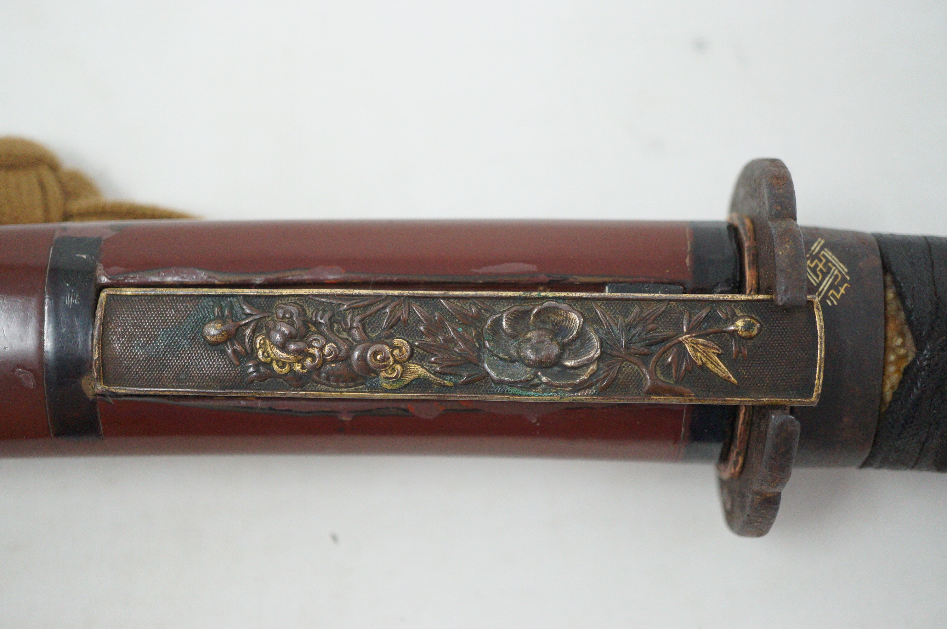 Stunning Wakizashi Sword with wooden Blade & all Accessories Antique Original from Japan 0630D18