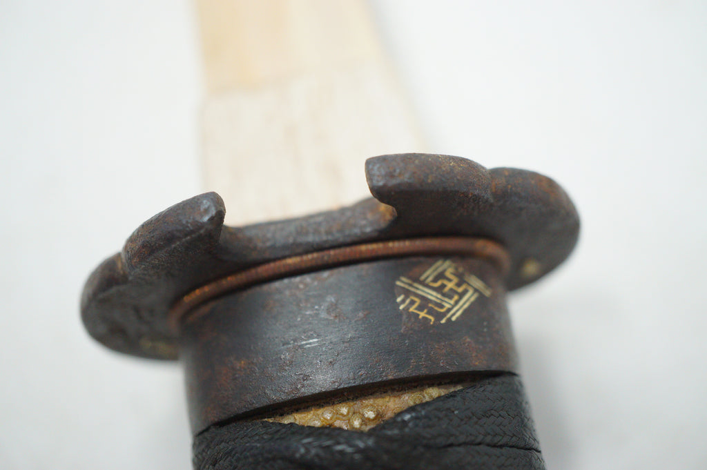 Stunning Wakizashi Sword with wooden Blade & all Accessories Antique Original from Japan 0630D18