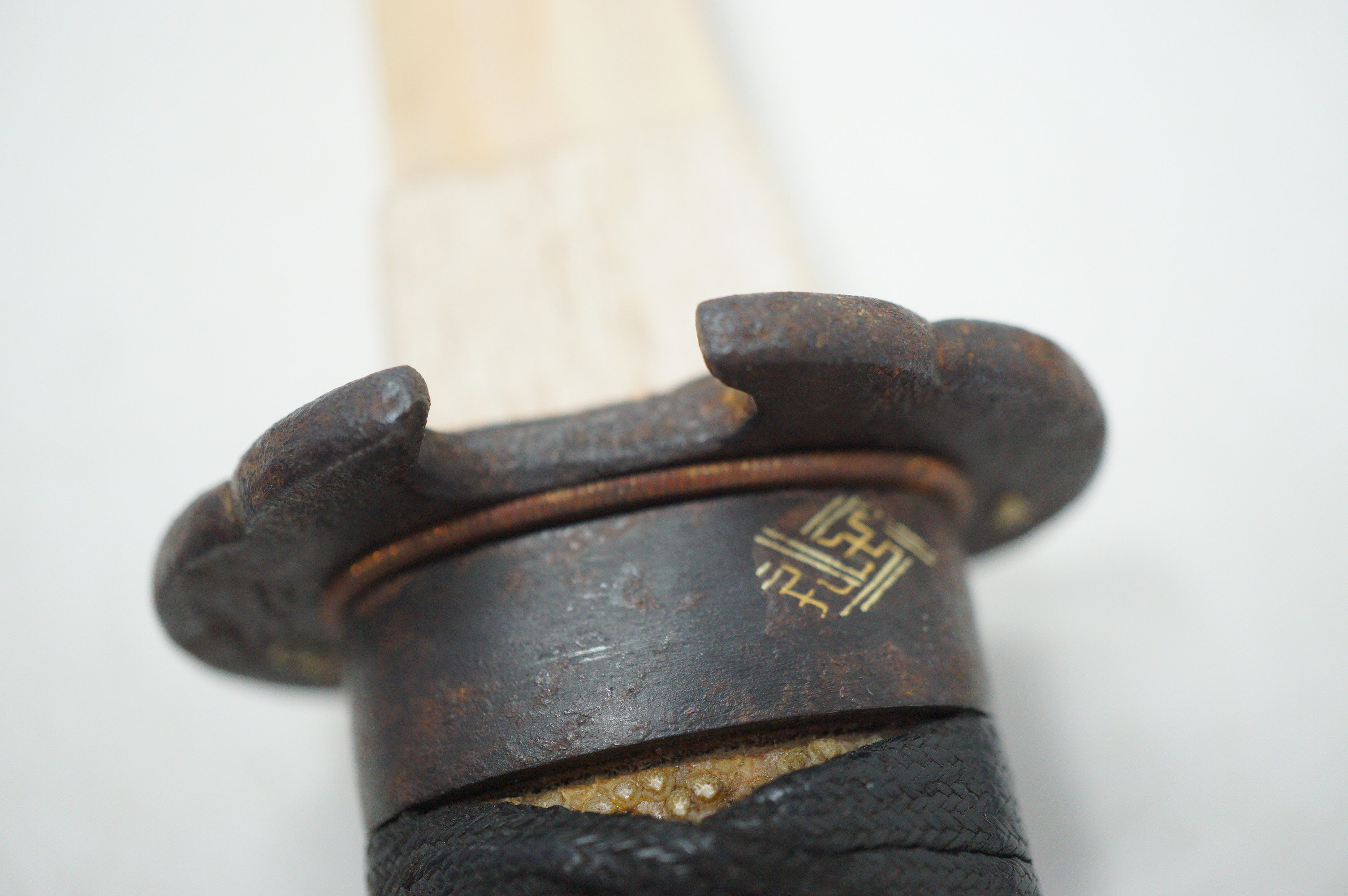 Stunning Wakizashi Sword with wooden Blade & all Accessories Antique Original from Japan 0630D18