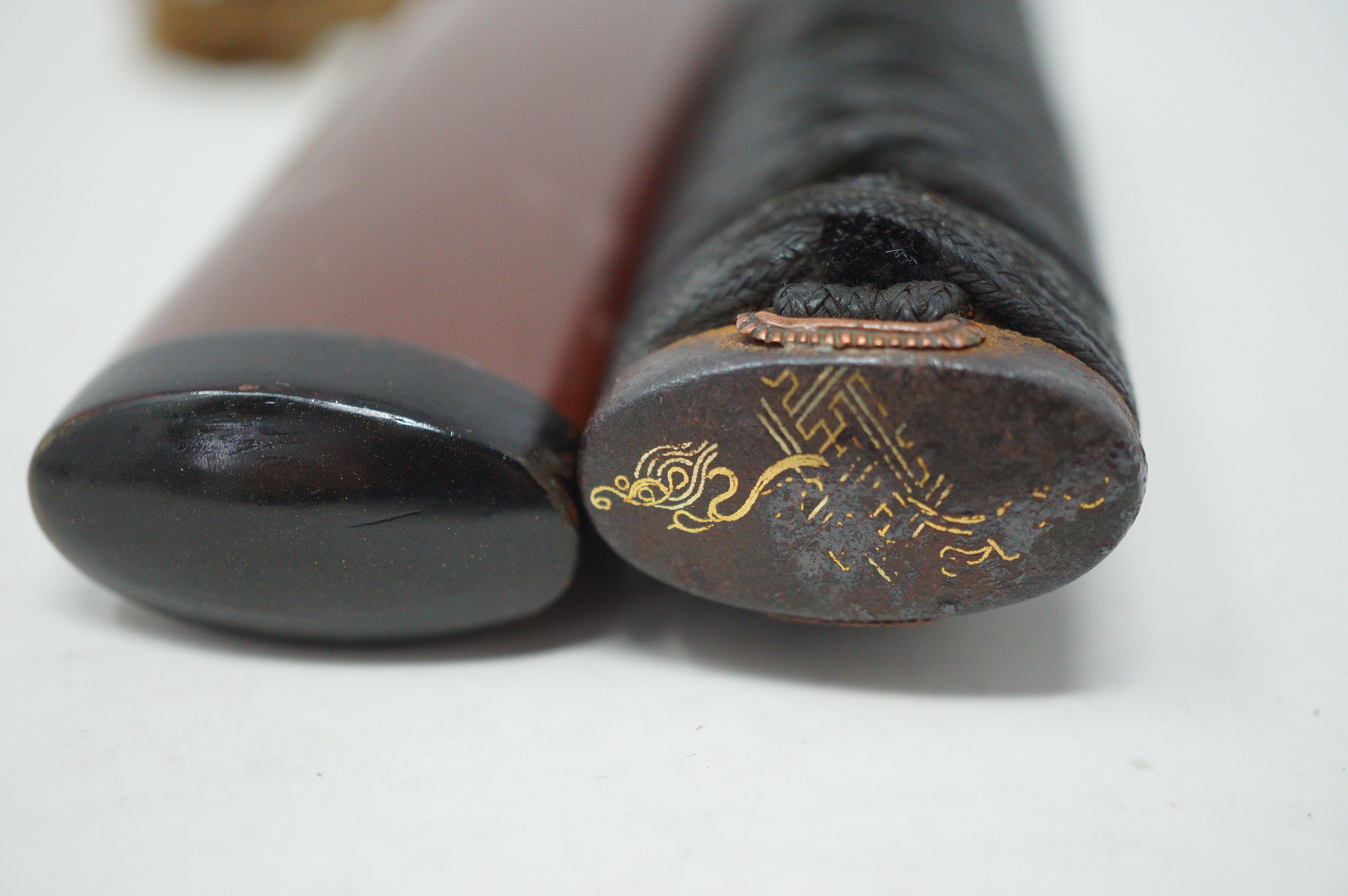 Stunning Wakizashi Sword with wooden Blade & all Accessories Antique Original from Japan 0630D18
