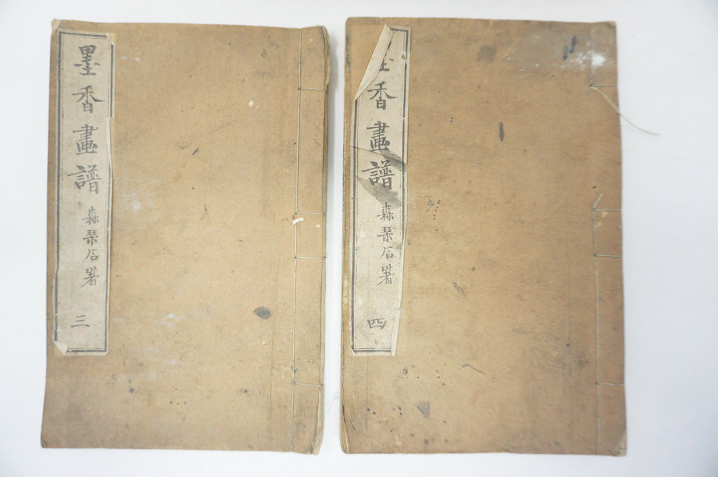 Antique 1898 Japanese Book Set with detailed Woodblock Printed Images from Japan 0509E18