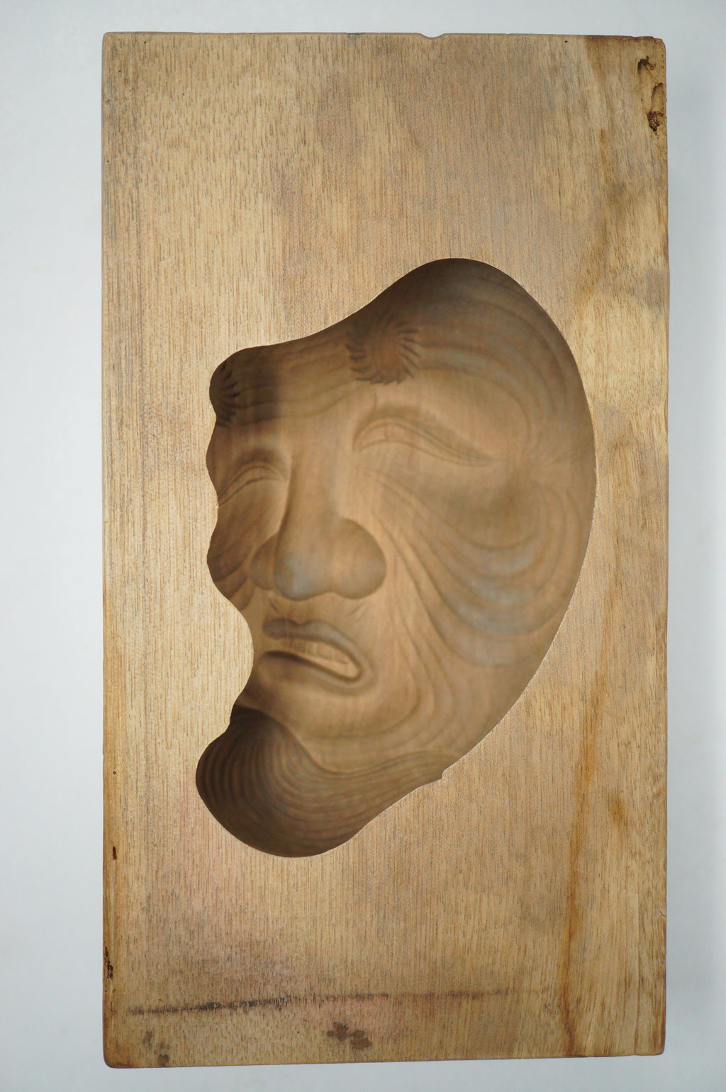 Vintage Kashigata Cake Mold - Hakushiki-jo Noh Mask Design 0612D18