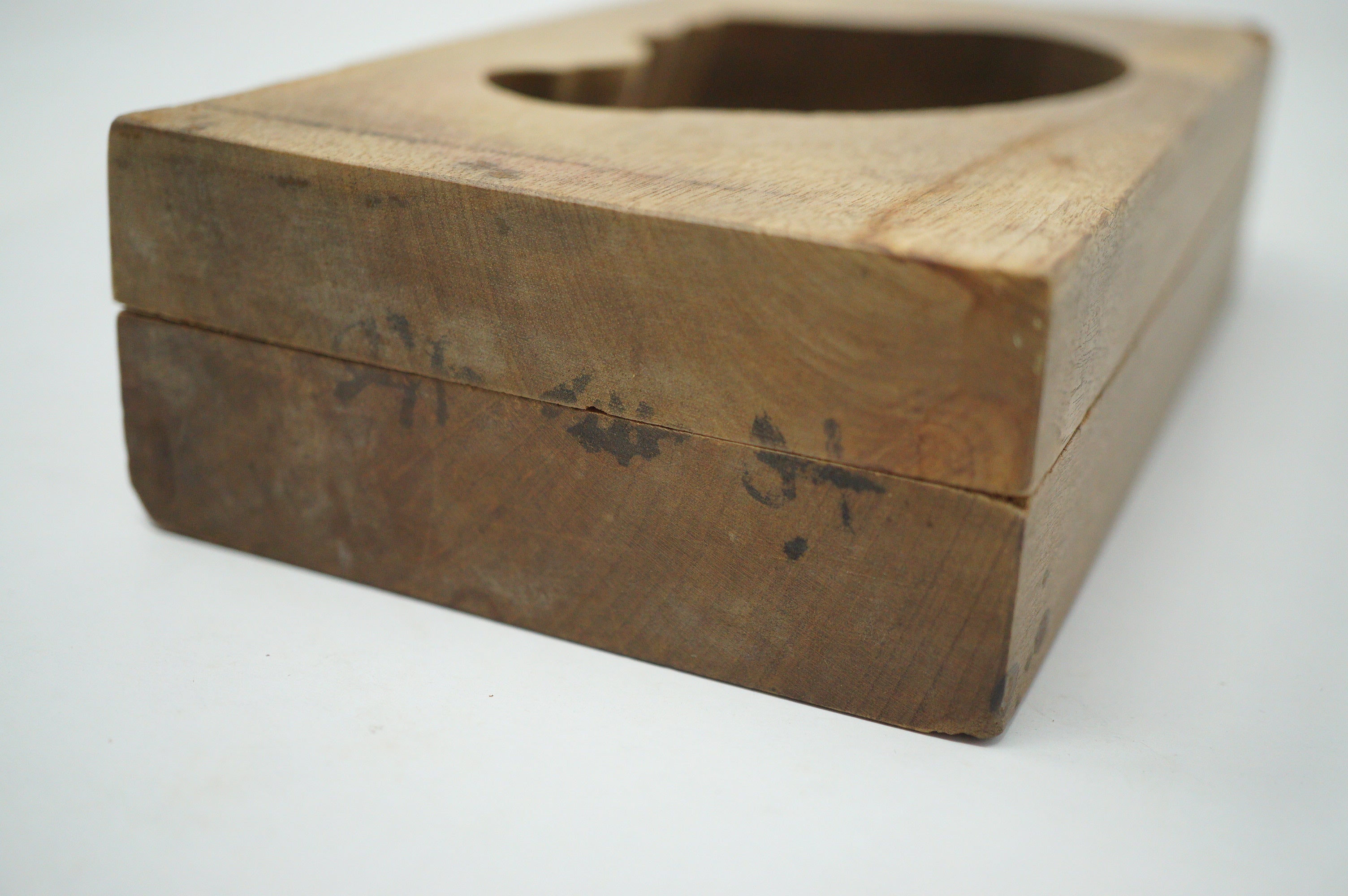 Vintage Kashigata Cake Mold - Hakushiki-jo Noh Mask Design 0612D18