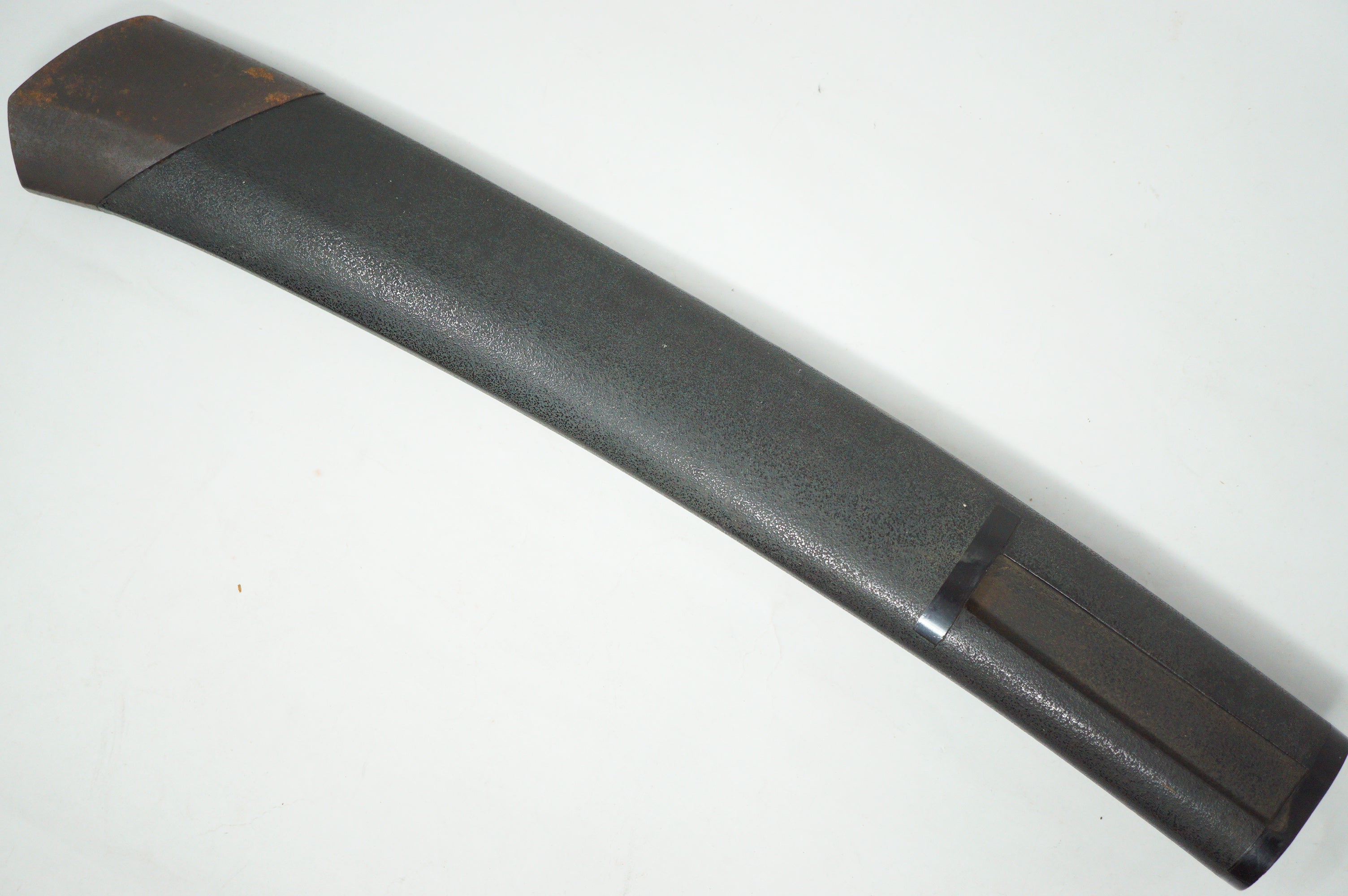 Japanische Dolchscheide Saya Antik Original mit schwerer Eisenspitze aus Japan 0228F19
