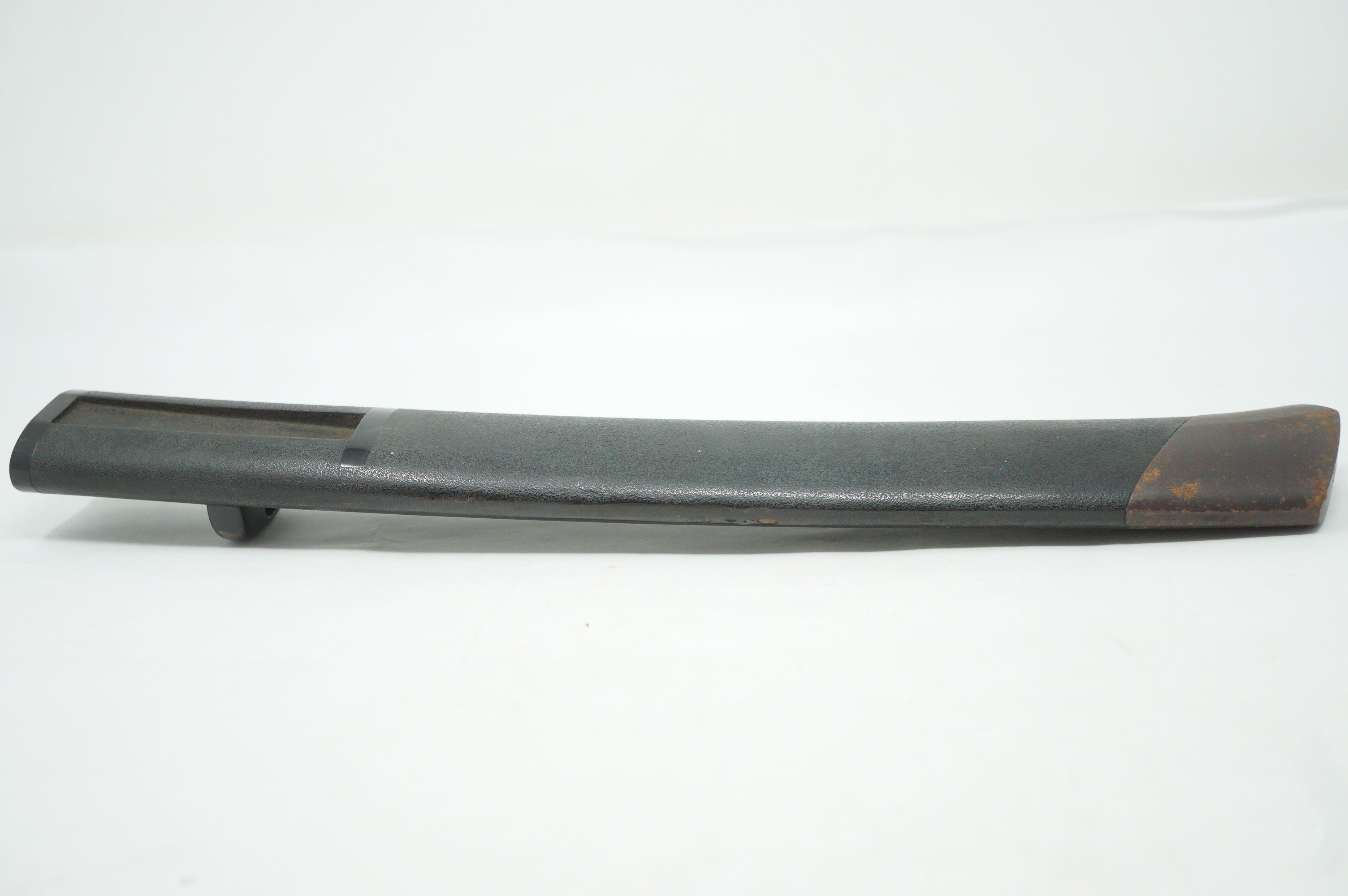 Japanische Dolchscheide Saya Antik Original mit schwerer Eisenspitze aus Japan 0228F19