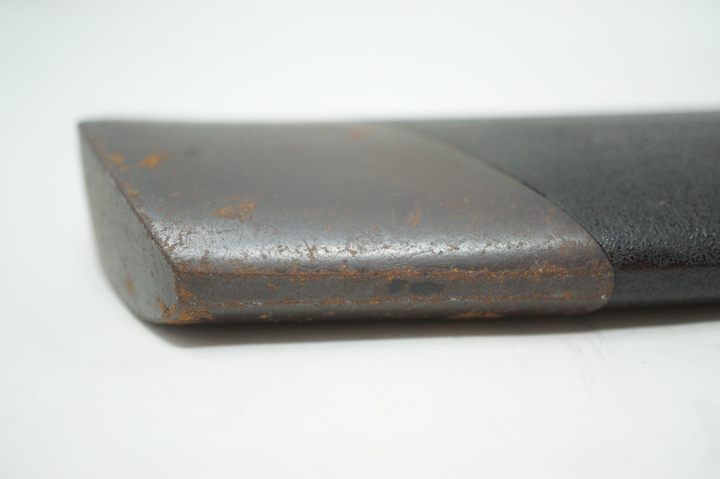 Japanische Dolchscheide Saya Antik Original mit schwerer Eisenspitze aus Japan 0228F19