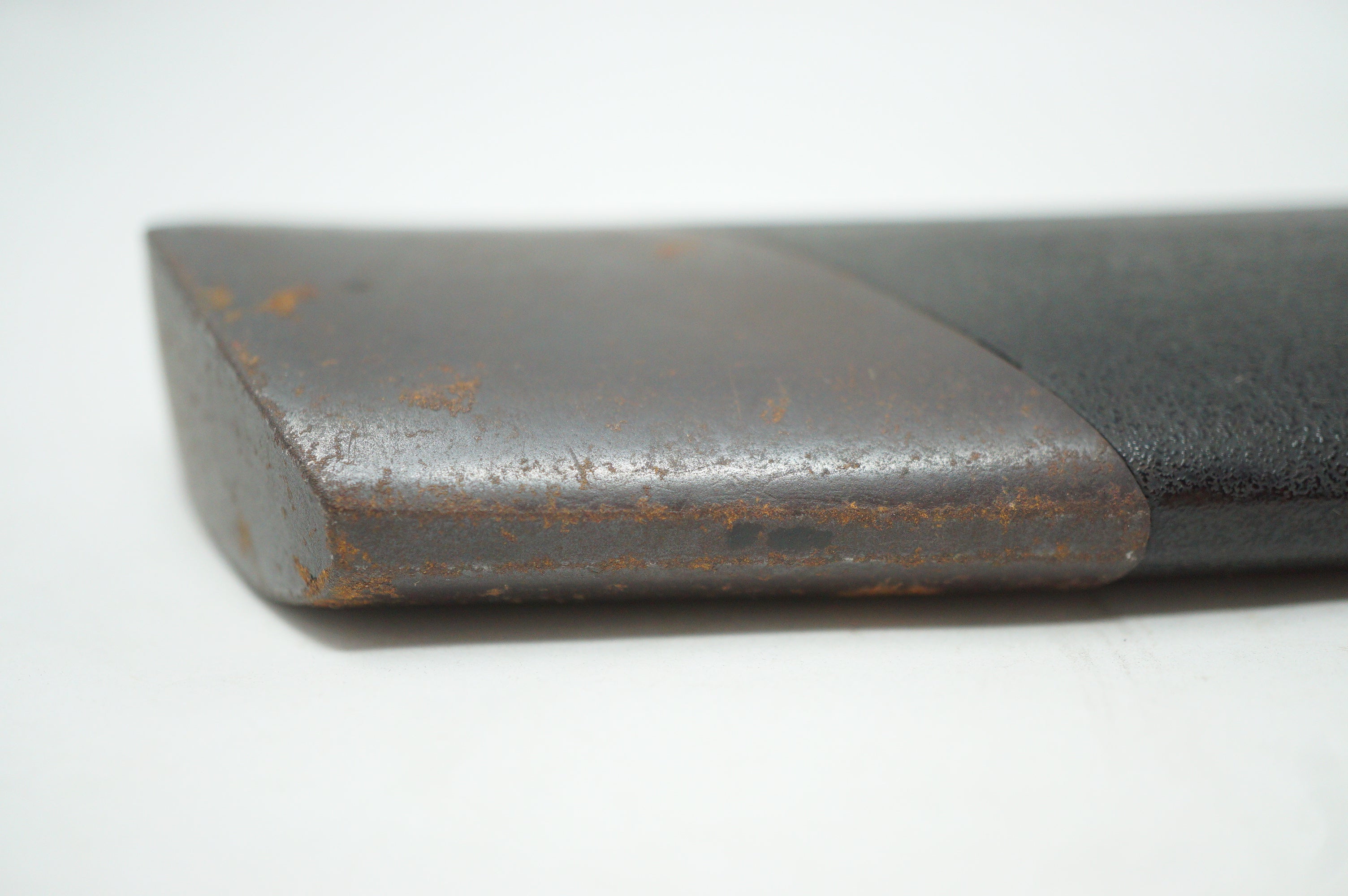 Japanische Dolchscheide Saya Antik Original mit schwerer Eisenspitze aus Japan 0228F19