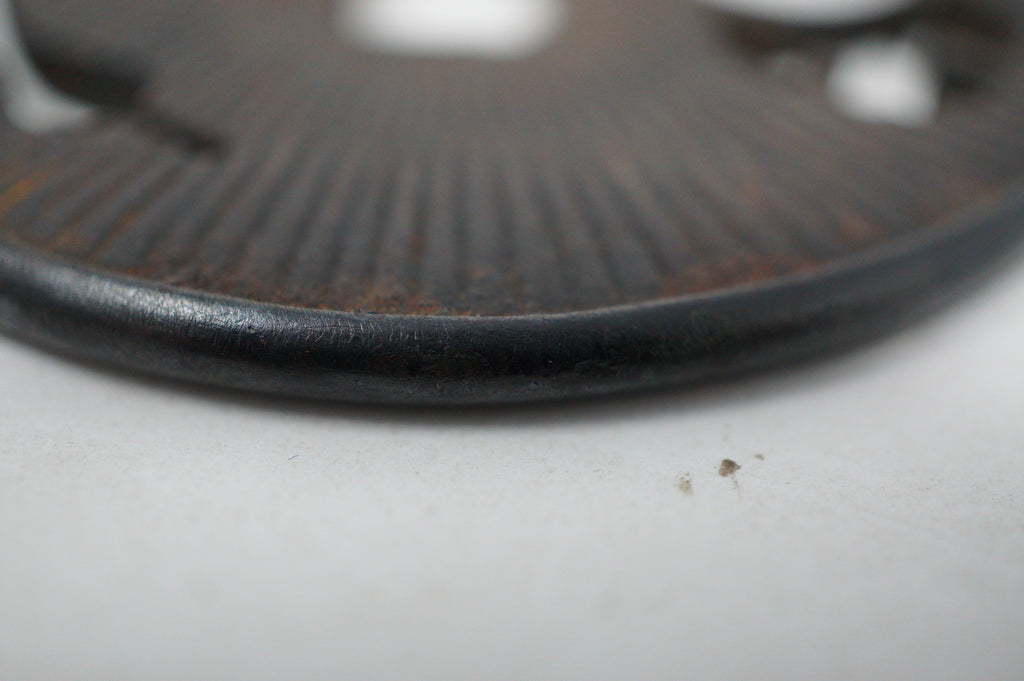 Japanese Iron Tsuba Guard for Katana or Wakizashi Sword from Japan 0228E19