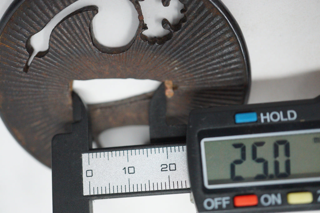 Japanese Iron Tsuba Guard for Katana or Wakizashi Sword from Japan 0228E19