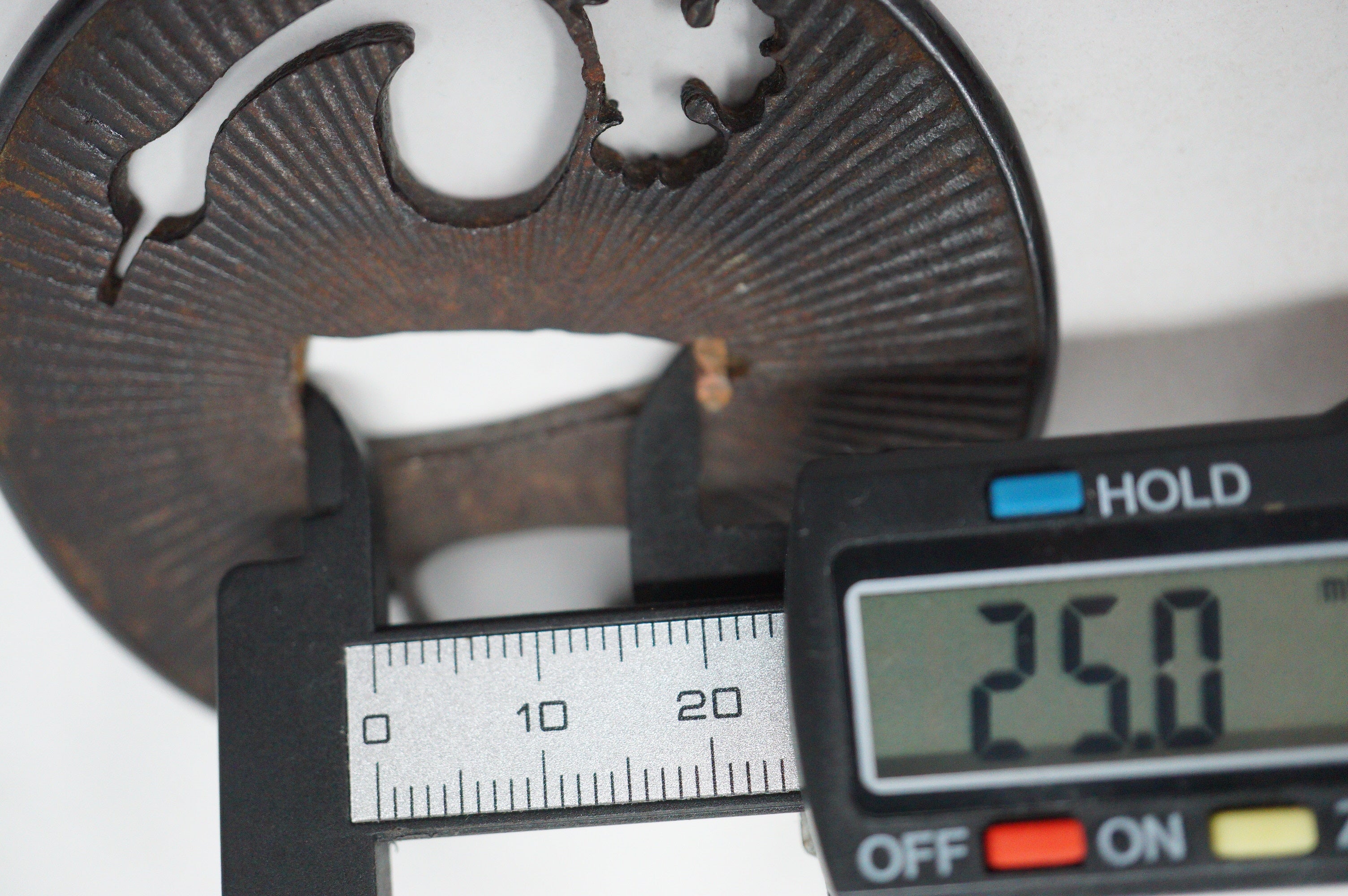 Japanese Iron Tsuba Guard for Katana or Wakizashi Sword from Japan 0228E19