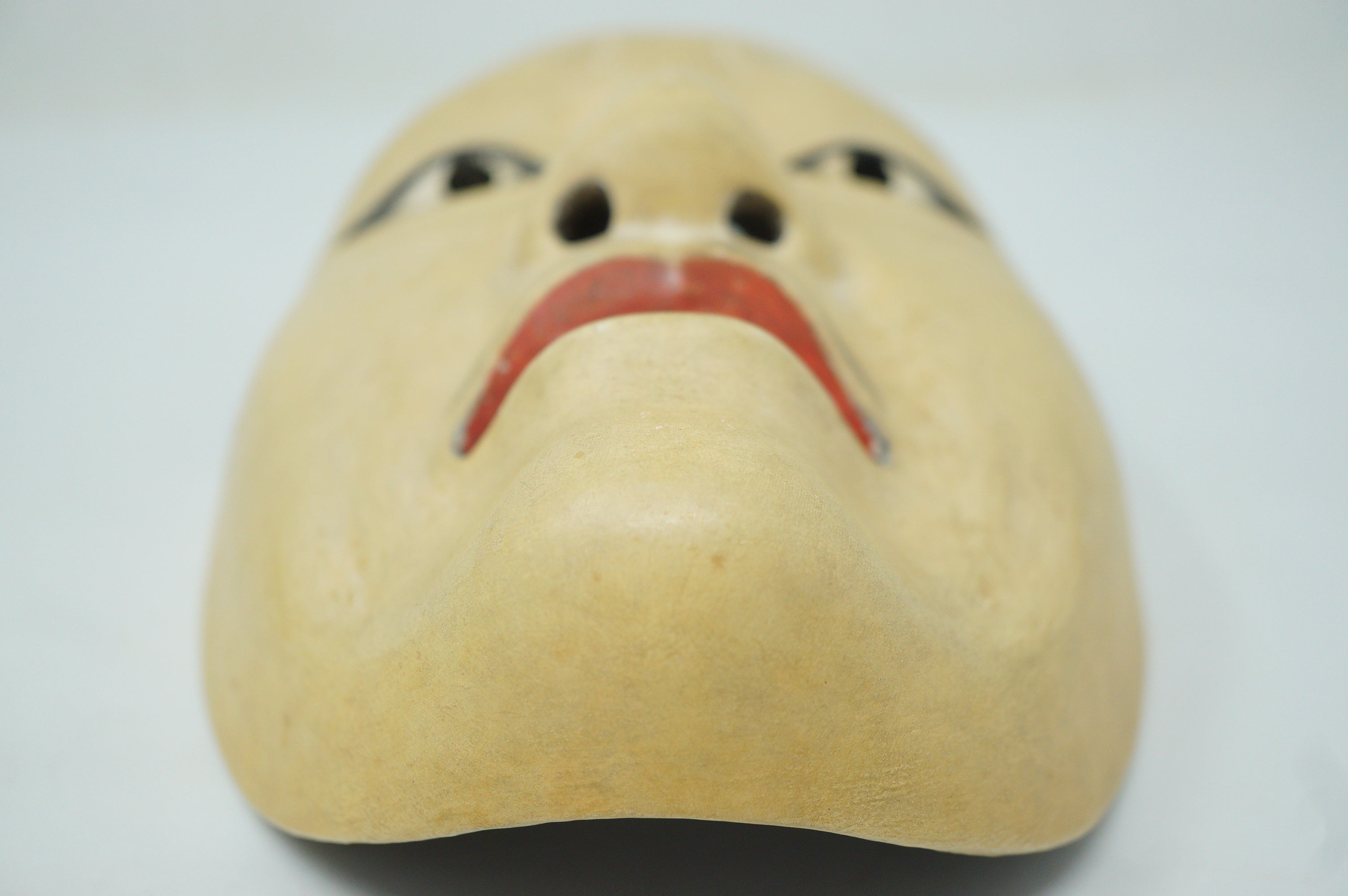 日本木制能剧面具 Heita 风格，采用优质丝绸袋包装，产自日本 0106F1