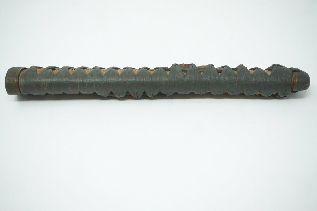 Antique Edo Period Japanese Katana Tsuka High-Grade Gold Inlay Tiger Menuki Sword Handle 0623G1