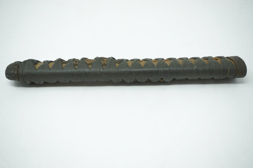 Antique Edo Period Japanese Katana Tsuka High-Grade Gold Inlay Tiger Menuki Sword Handle 0623G1
