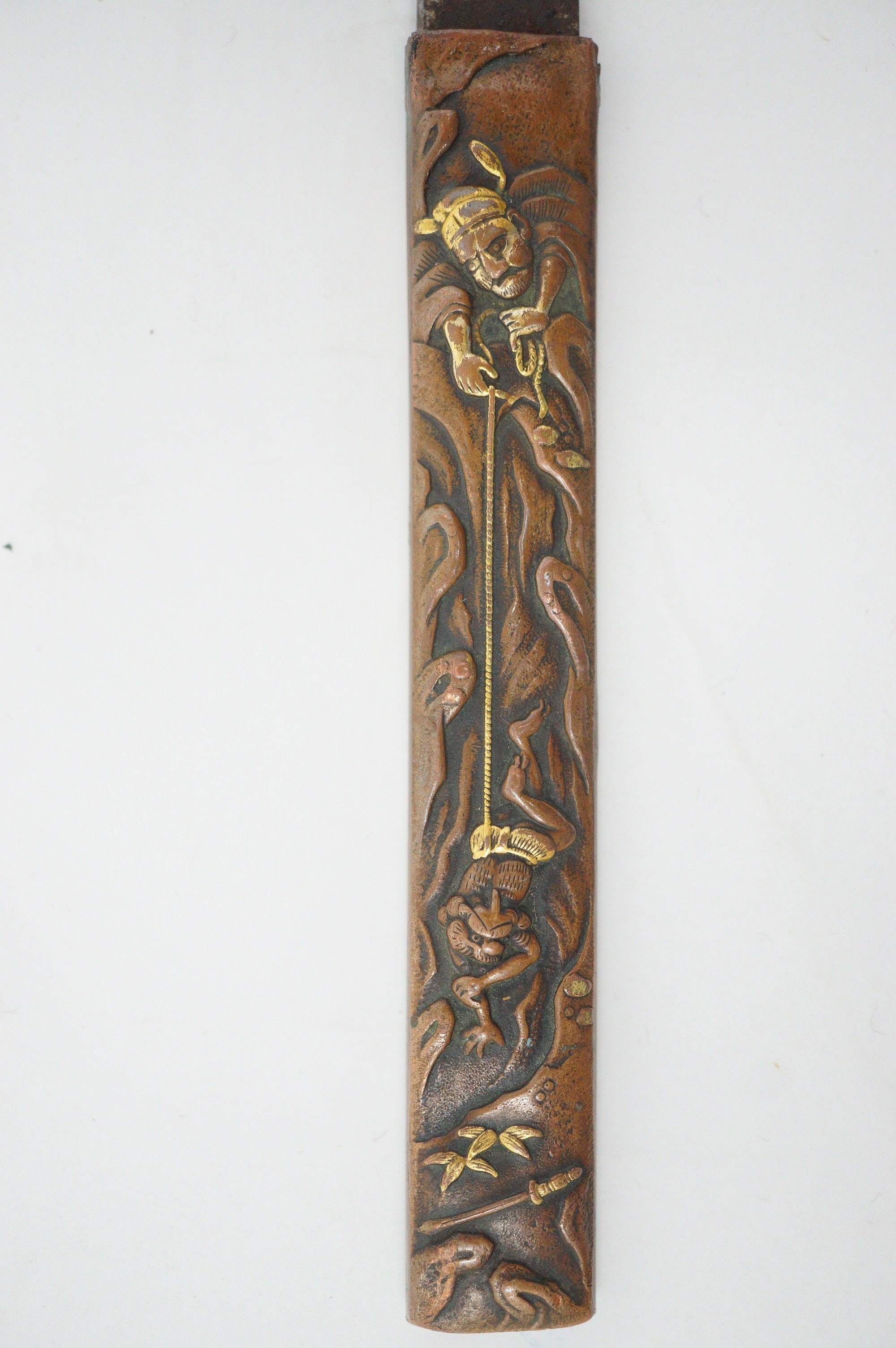 Japanese Kozuka Knife with signed Blade & signed Handle Antique Original Sword Parts 0921D1
