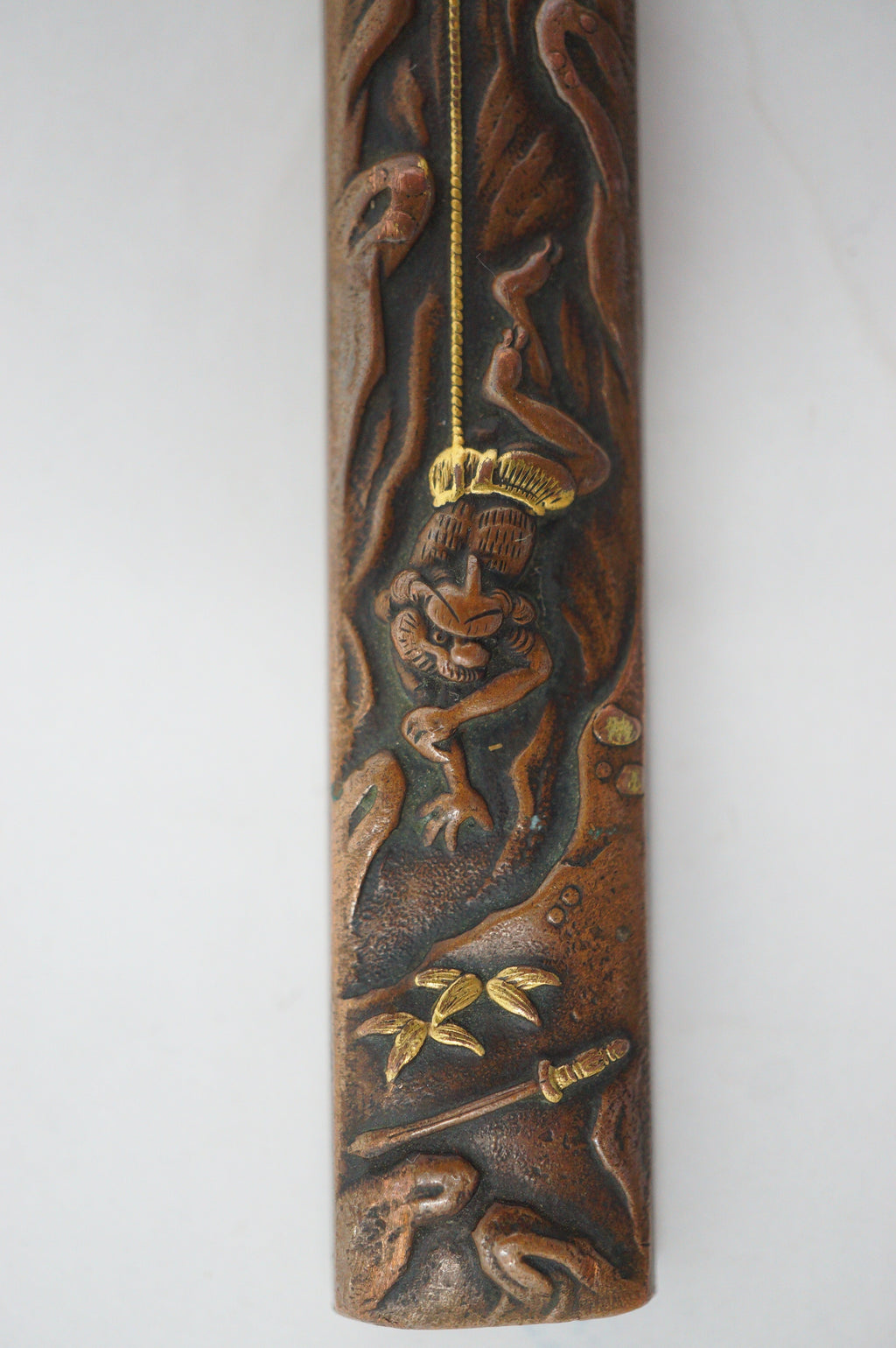 Japanese Kozuka Knife with signed Blade & signed Handle Antique Original Sword Parts 0921D1