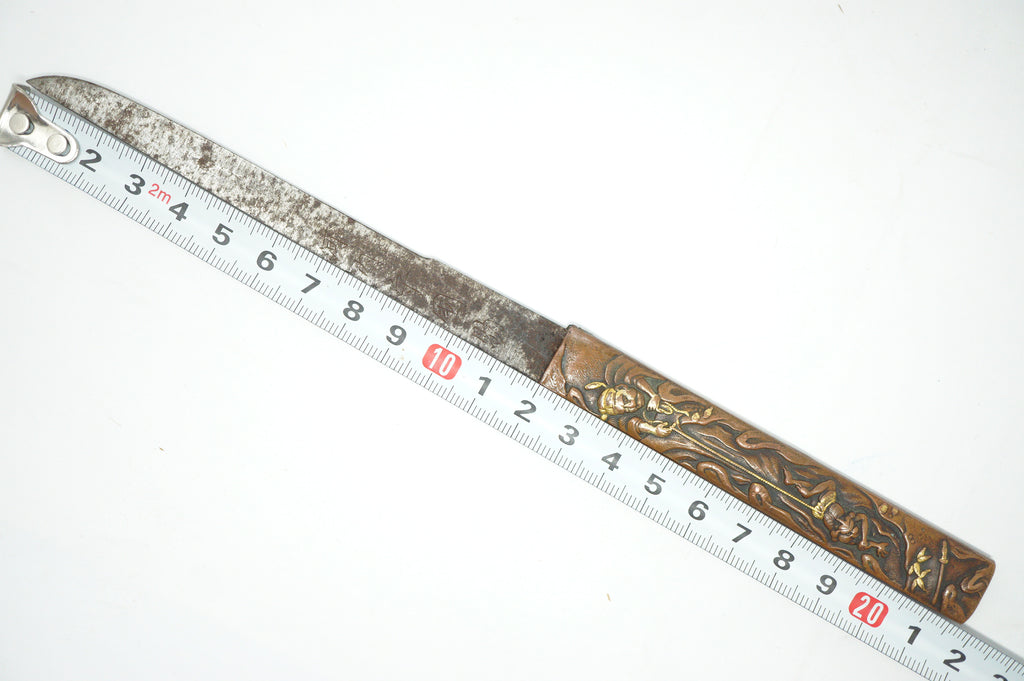 Japanese Kozuka Knife with signed Blade & signed Handle Antique Original Sword Parts 0921D1