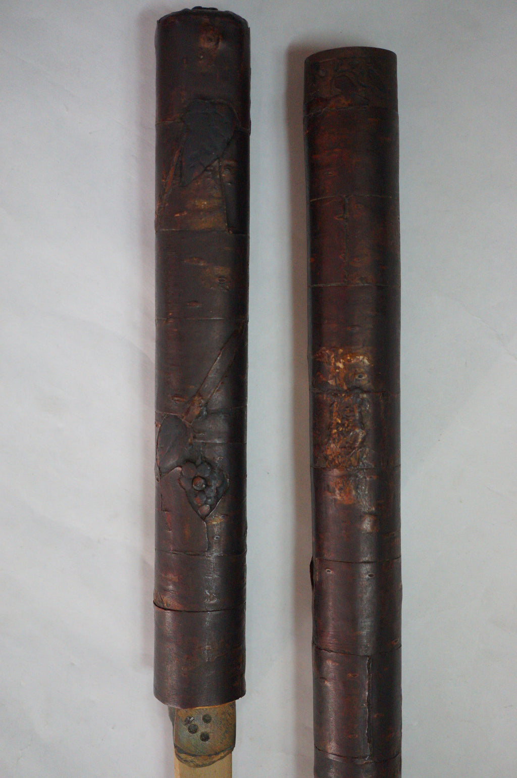 Japanese Antique Meiji Shikomizue Walking Stick Cherry Bark Wood with hidden Blade 1002G1