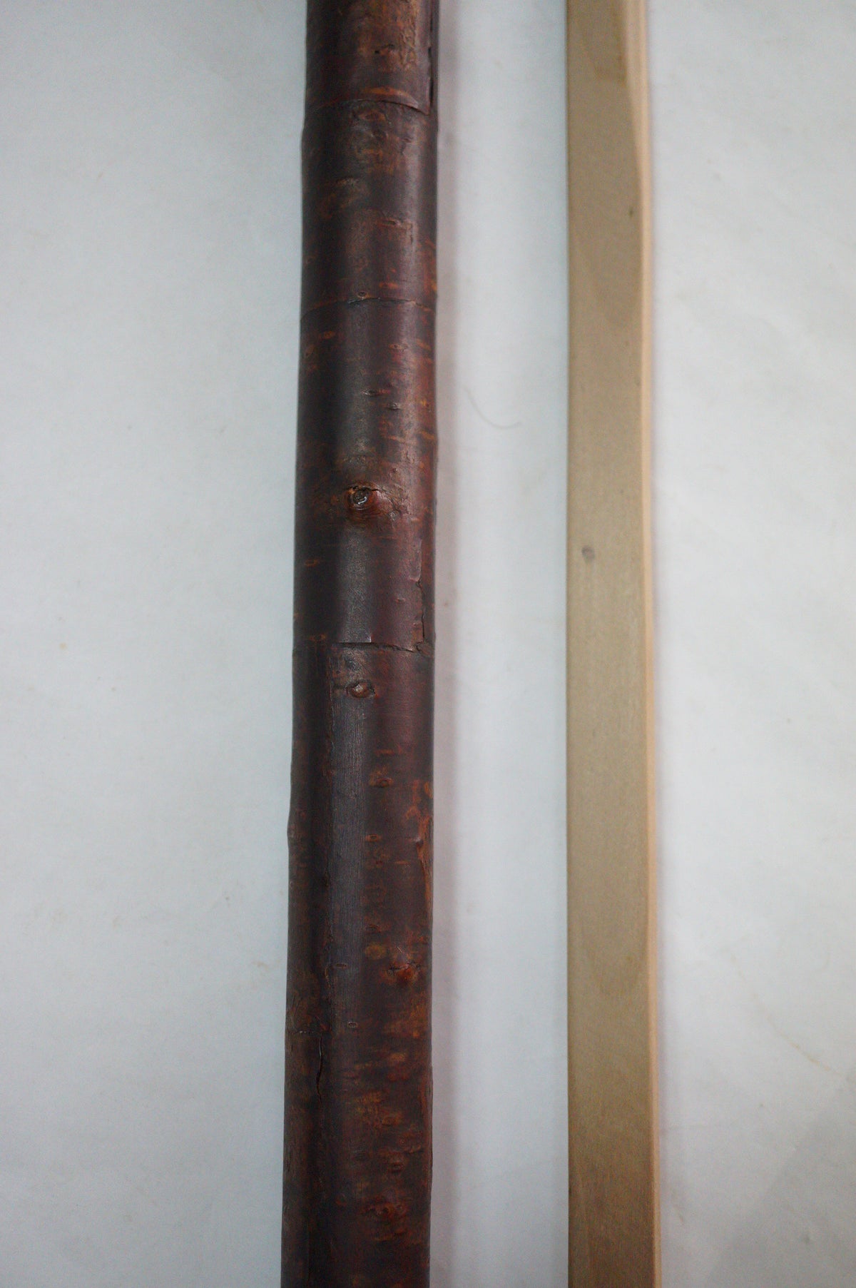 Japanese Antique Meiji Shikomizue Walking Stick Cherry Bark Wood with hidden Blade 1002G1