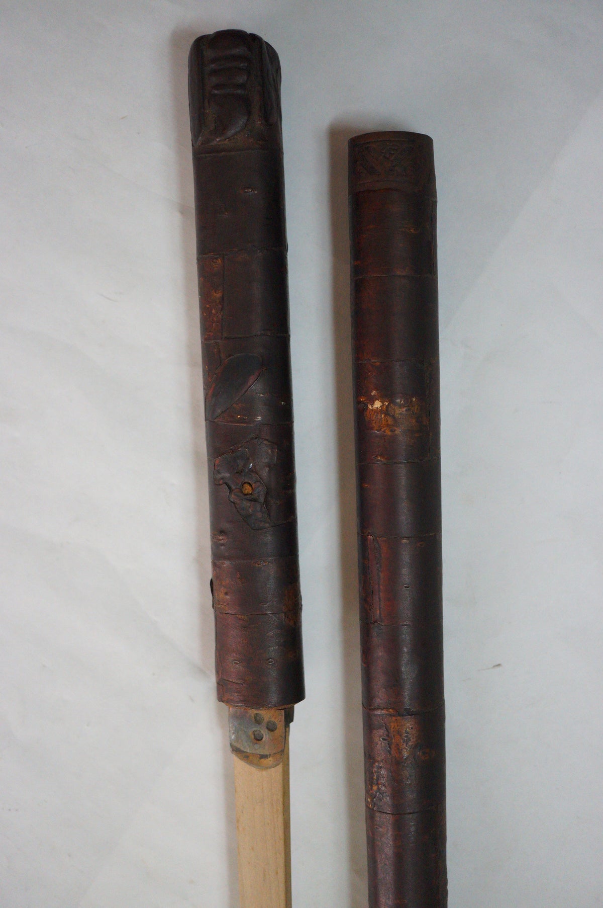 Japanese Antique Meiji Shikomizue Walking Stick Cherry Bark Wood with hidden Blade 1002G1