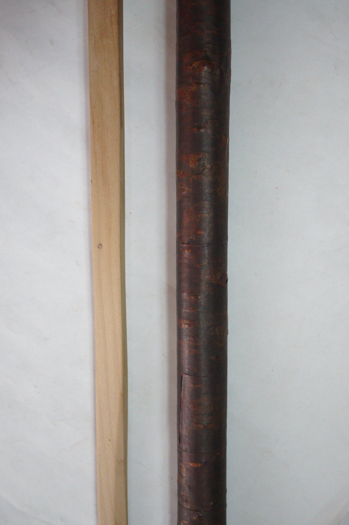 Japanese Antique Meiji Shikomizue Walking Stick Cherry Bark Wood with hidden Blade 1002G1