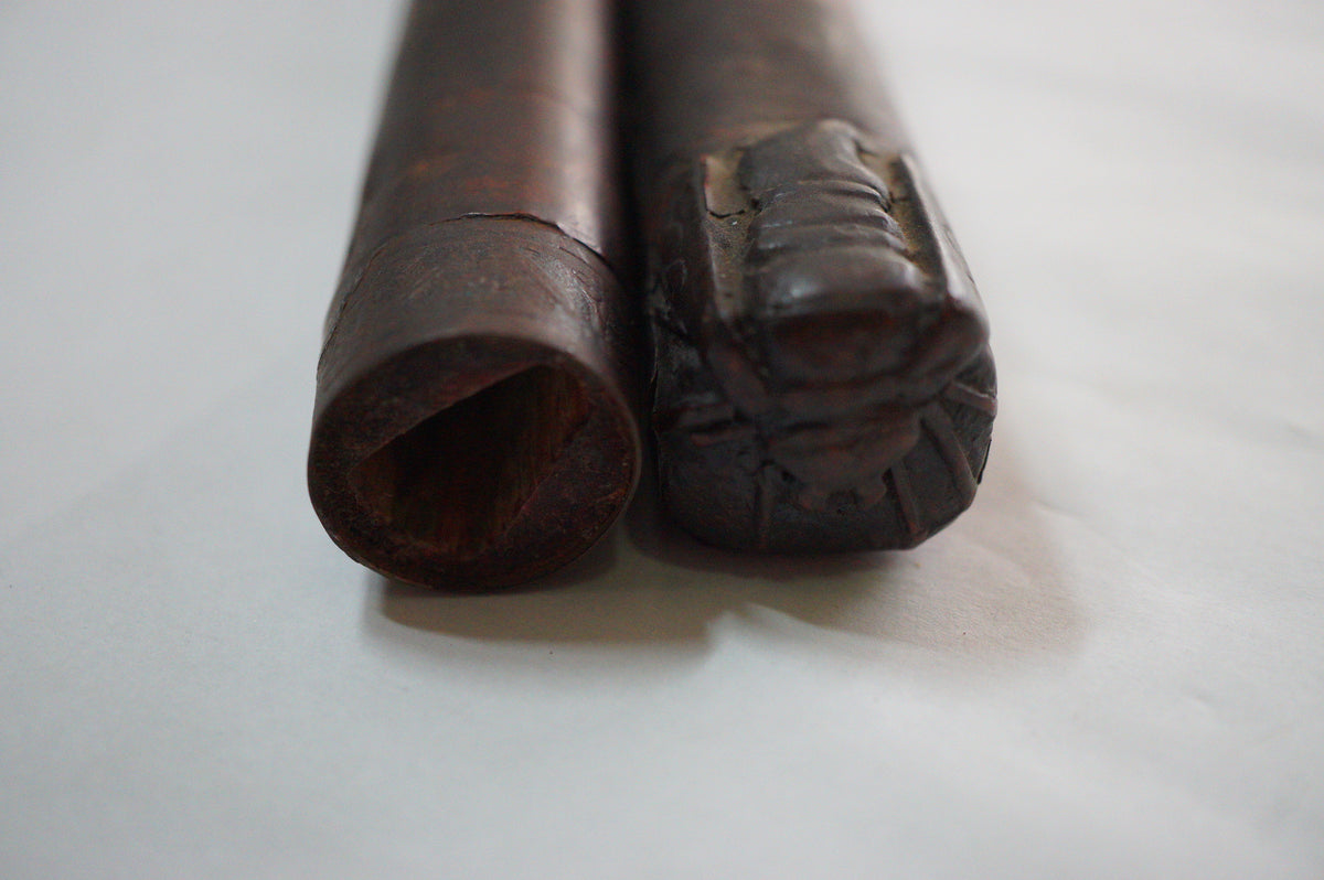 Japanese Antique Meiji Shikomizue Walking Stick Cherry Bark Wood with hidden Blade 1002G1