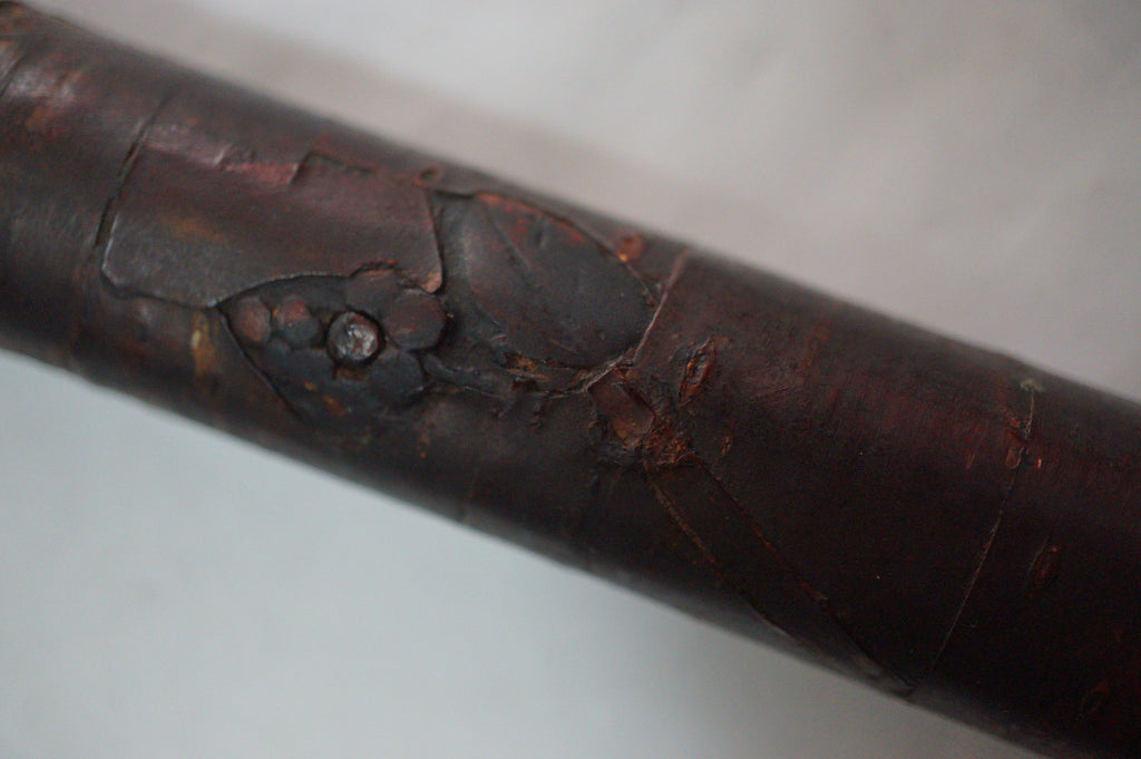 Japanese Antique Meiji Shikomizue Walking Stick Cherry Bark Wood with hidden Blade 1002G1