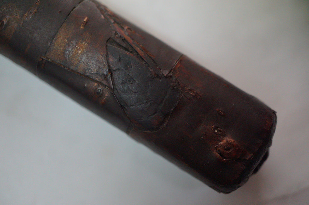 Japanese Antique Meiji Shikomizue Walking Stick Cherry Bark Wood with hidden Blade 1002G1