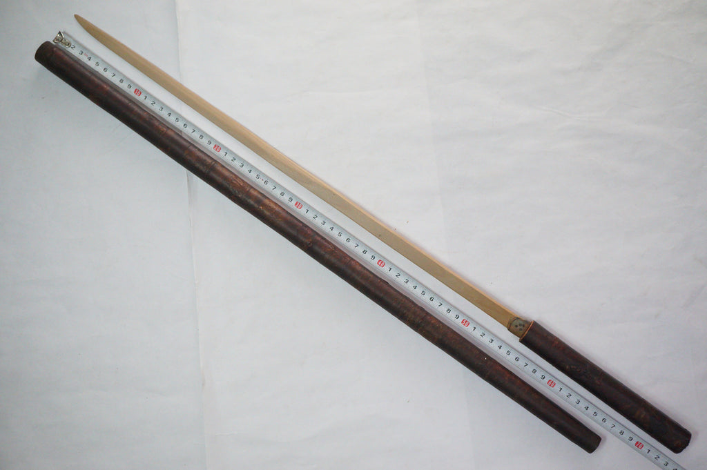 Japanese Antique Meiji Shikomizue Walking Stick Cherry Bark Wood with hidden Blade 1002G1