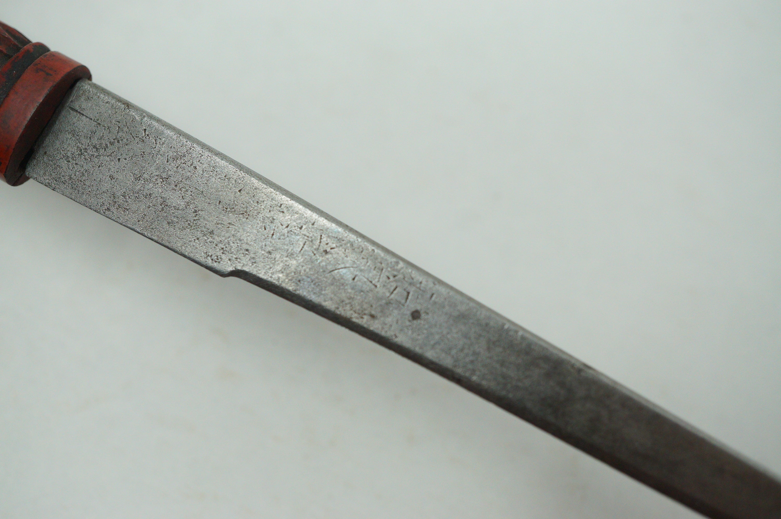 Japanese Kozuka Knife with Signed Blade & Wooden Handle Antique Original from Japan 1226F1