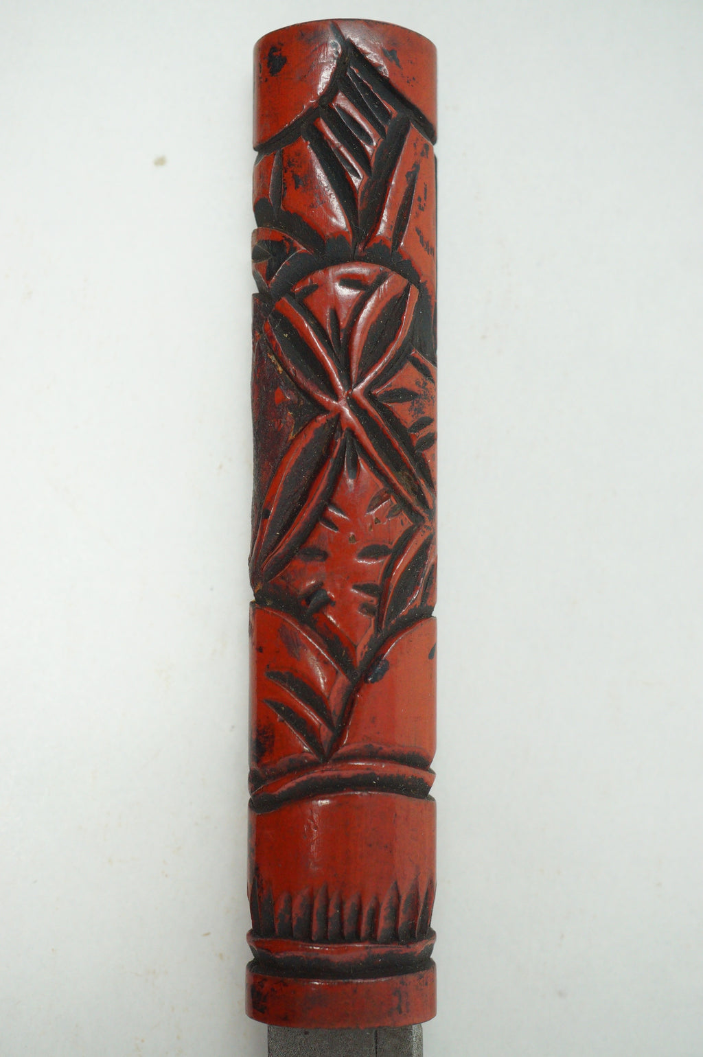 Japanese Kozuka Knife with Signed Blade & Wooden Handle Antique Original from Japan 1226F1