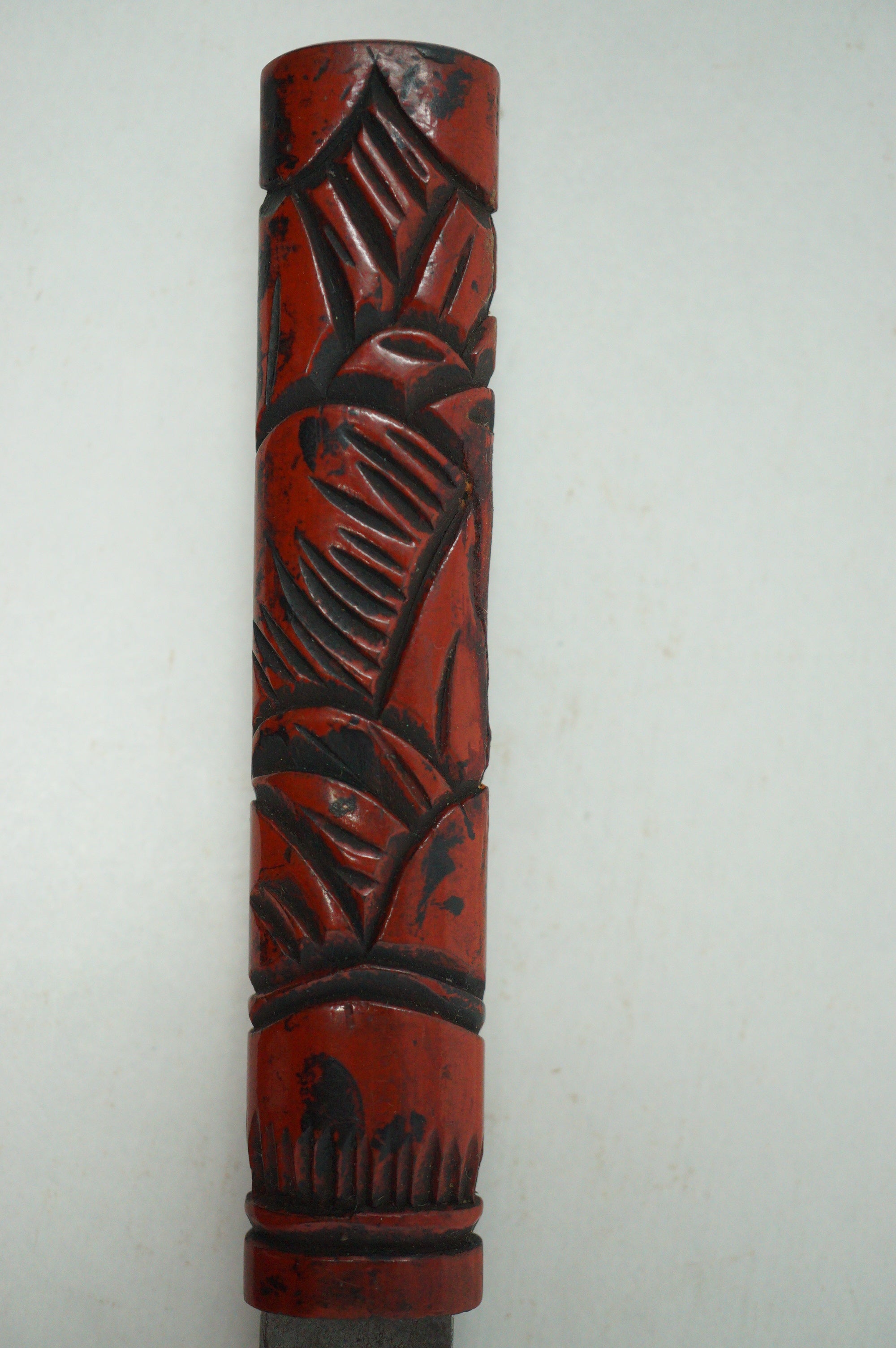 Japanese Kozuka Knife with Signed Blade & Wooden Handle Antique Original from Japan 1226F1