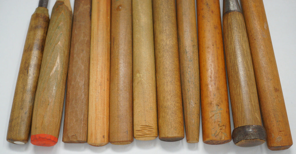Japanese Vintage Wood Carving Knife set of 10 Sharp & Original Tools from Japan 1012D1