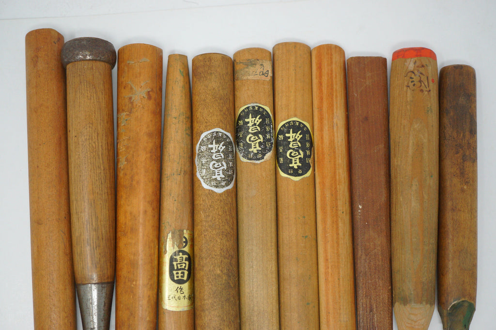 Japanese Vintage Wood Carving Knife set of 10 Sharp & Original Tools from Japan 1012D1