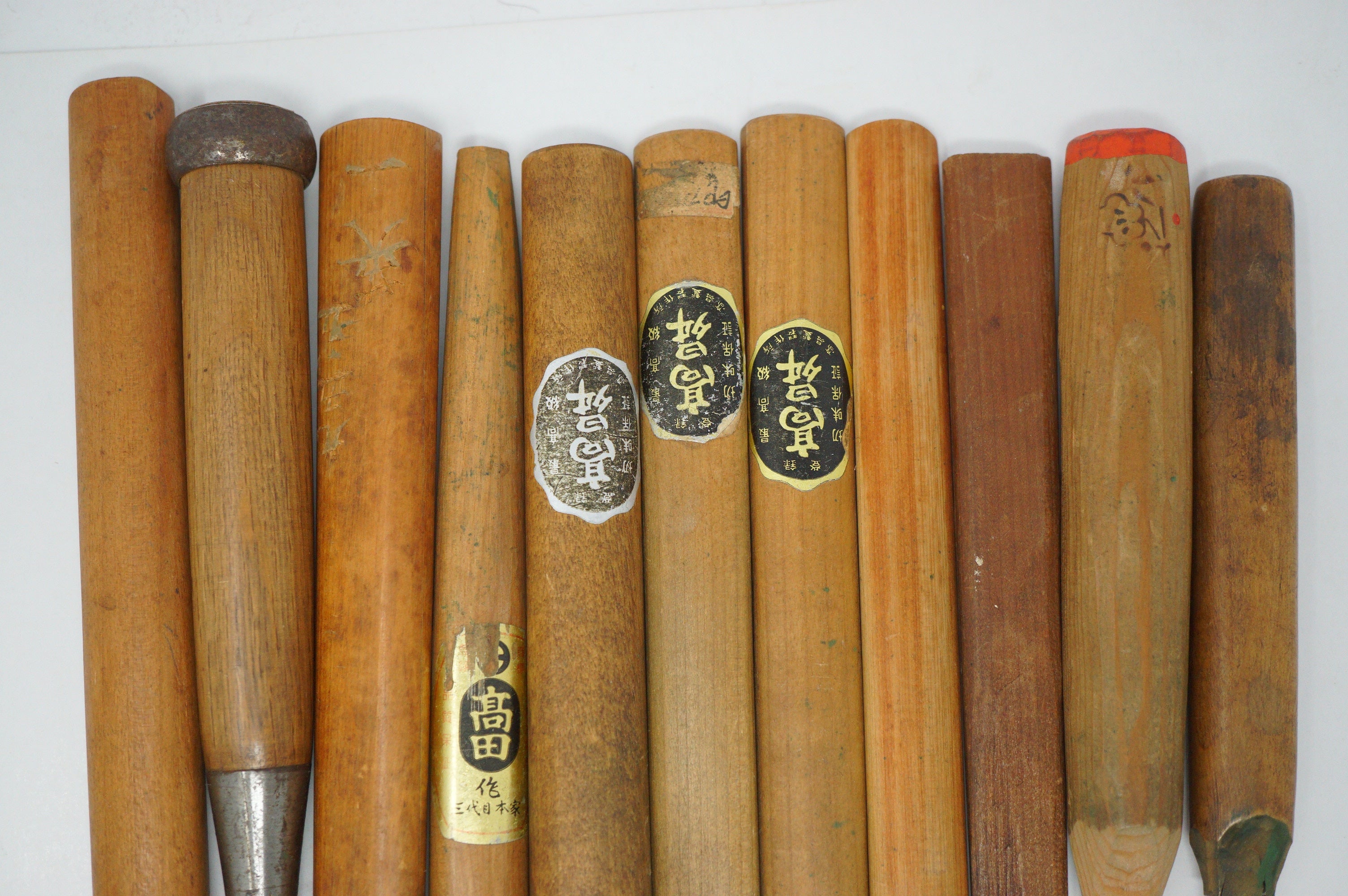 Japanese Vintage Wood Carving Knife set of 10 Sharp & Original Tools from Japan 1012D1