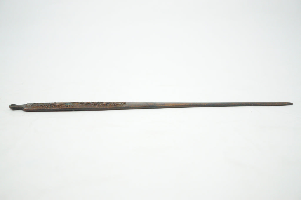 Antique Japanese Kogai-Knife made of copper with Dragon design from Japan 1030D1