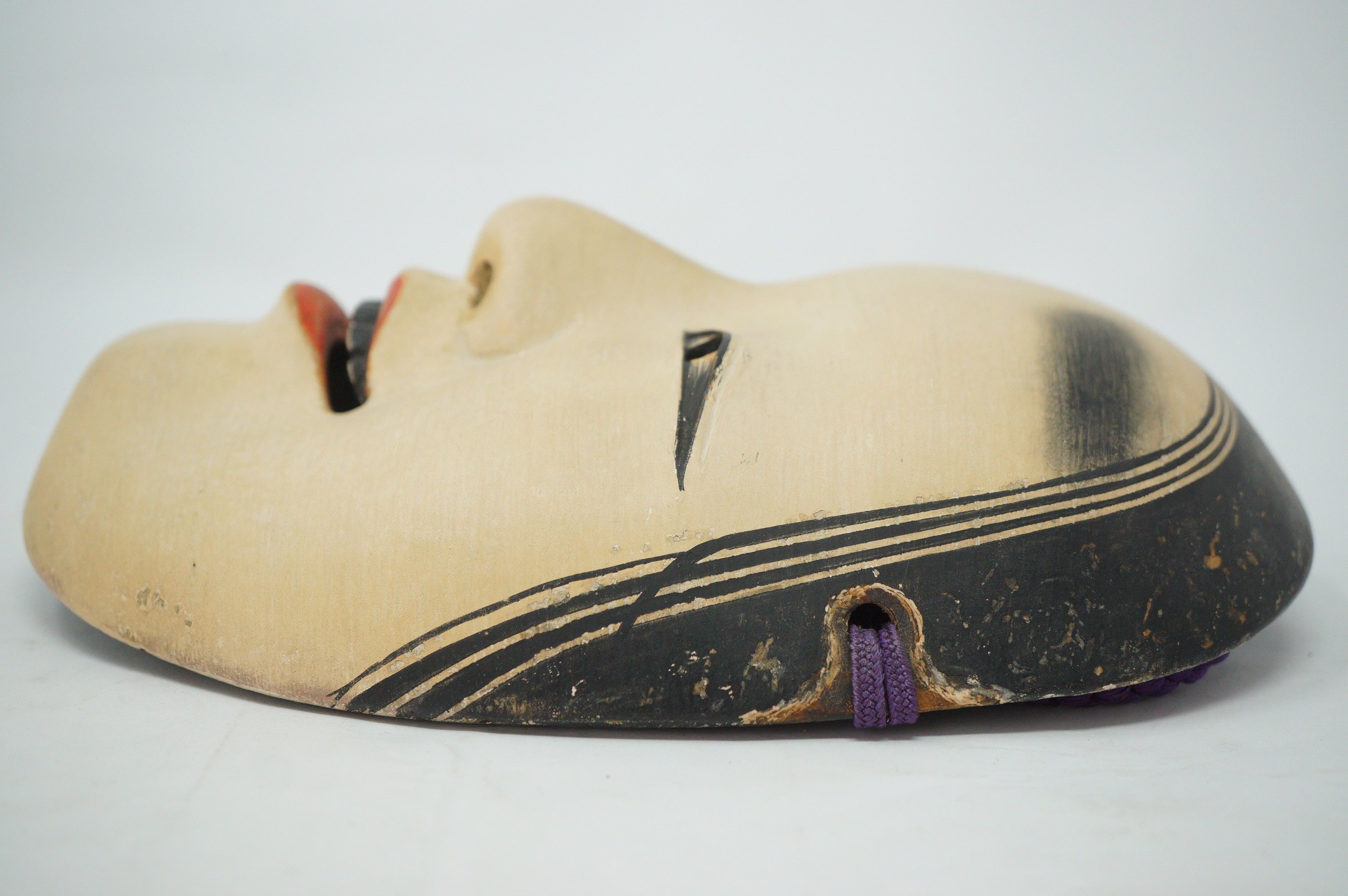 Japanische Noh-Theater-Maske im Fukai-Stil aus Holz &amp; Original aus Japan 1101D1