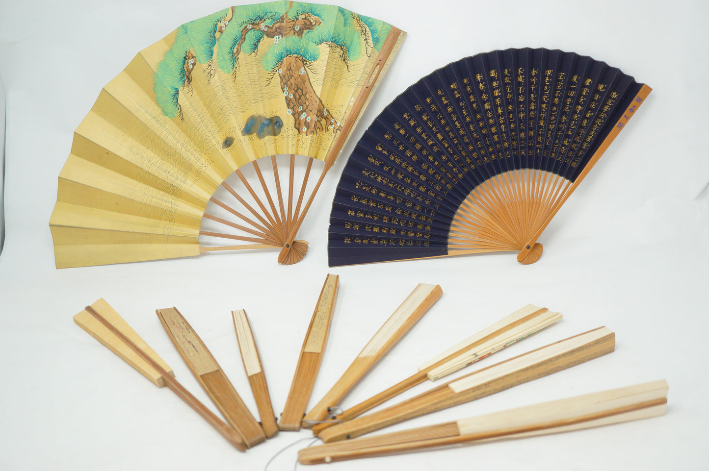 Japanische Sensu Faltfächer-Kollektion x10 Vintage Original 扇子 aus Japan 1127D1