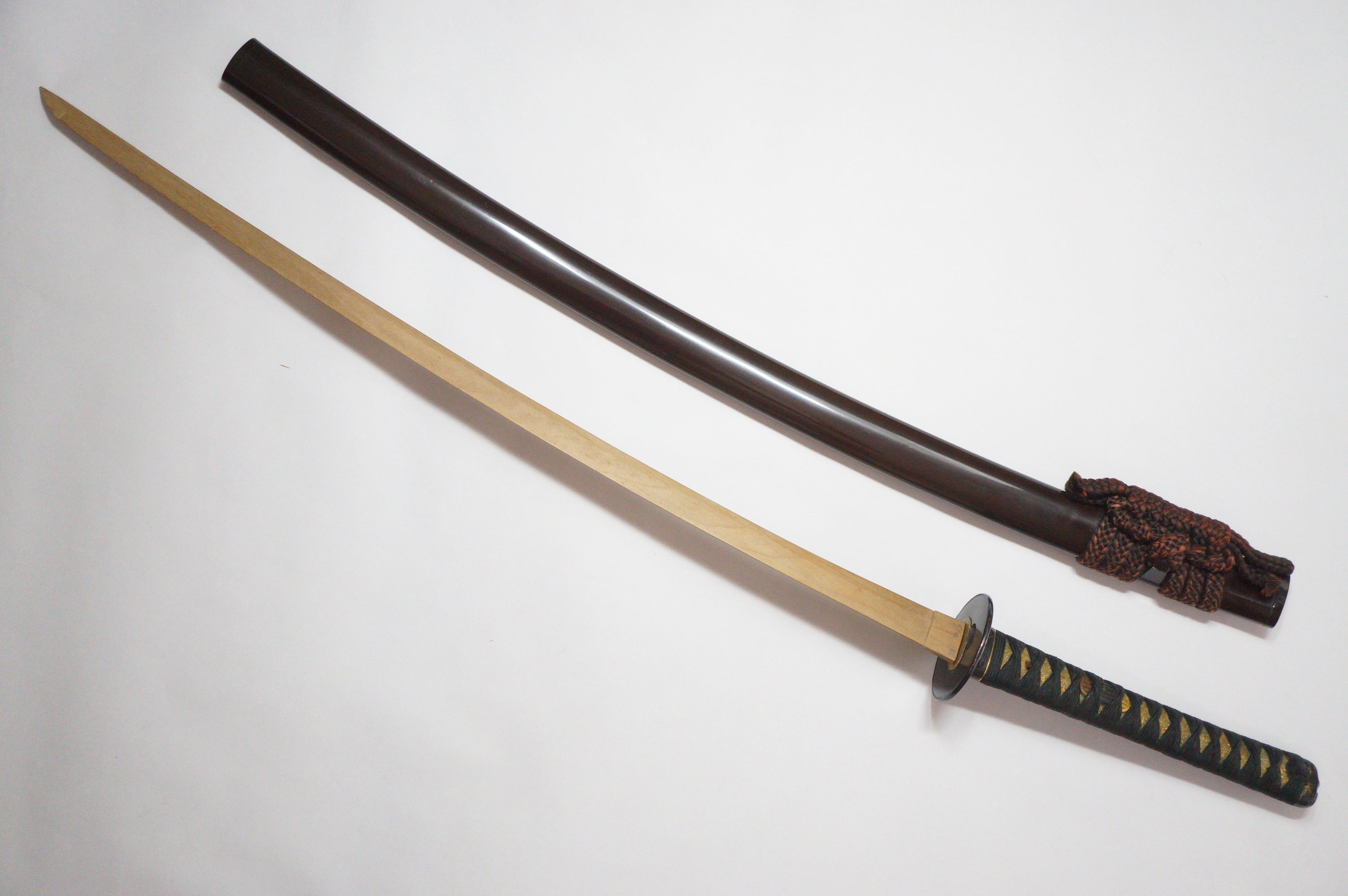 Japanese Katana Longsword Edo-Meiji Original with Wooden Blade in Bag from Japan 0421G1