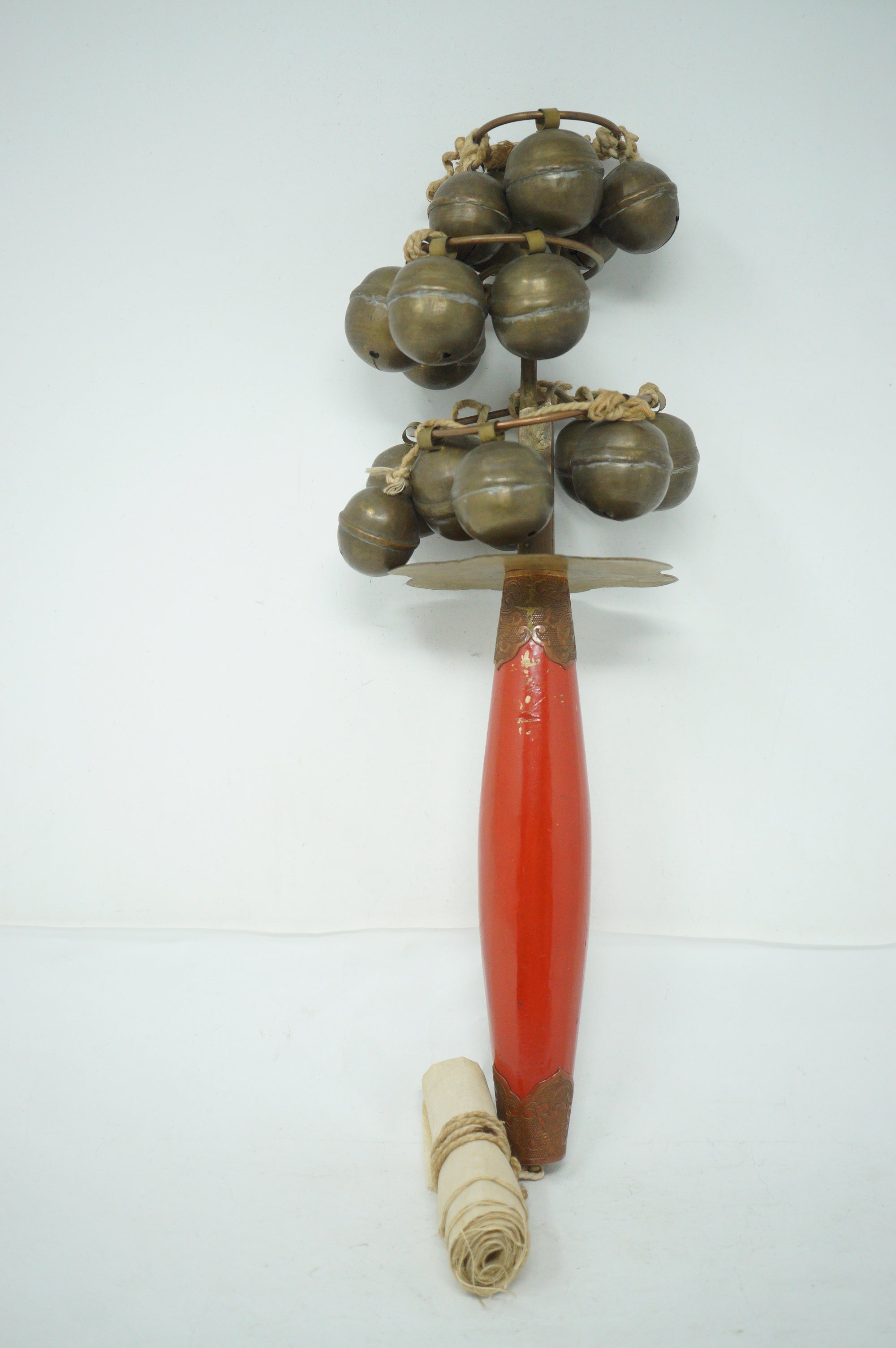 Japanese Kagura-suzu Ritual Bell - Shinto Shrine Miko Dance Instrument 0422G1