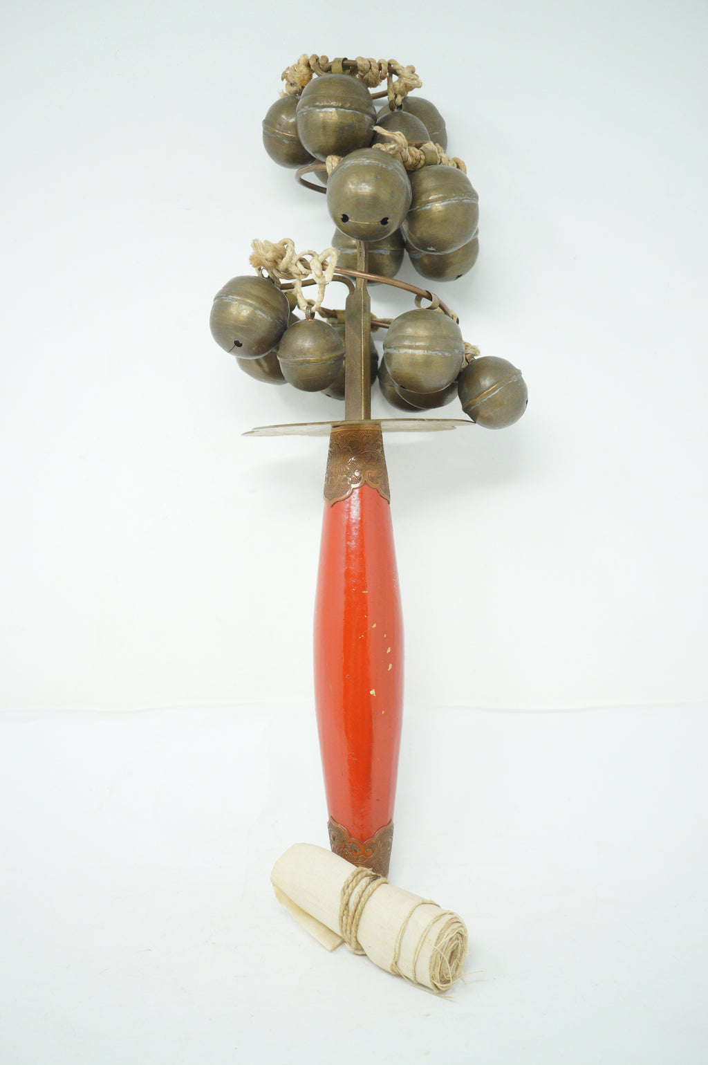 Japanese Kagura-suzu Ritual Bell - Shinto Shrine Miko Dance Instrument 0422G1