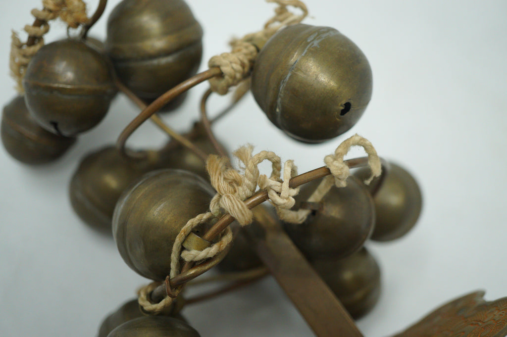 Japanese Kagura-suzu Ritual Bell - Shinto Shrine Miko Dance Instrument 0422G1
