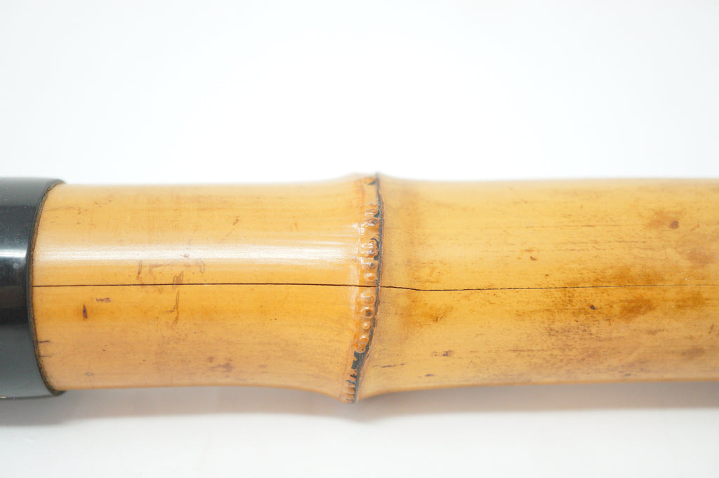 Japanese Shakuhachi Bamboo Flute Signed in Original Bag Vintage from Japan 1208D1